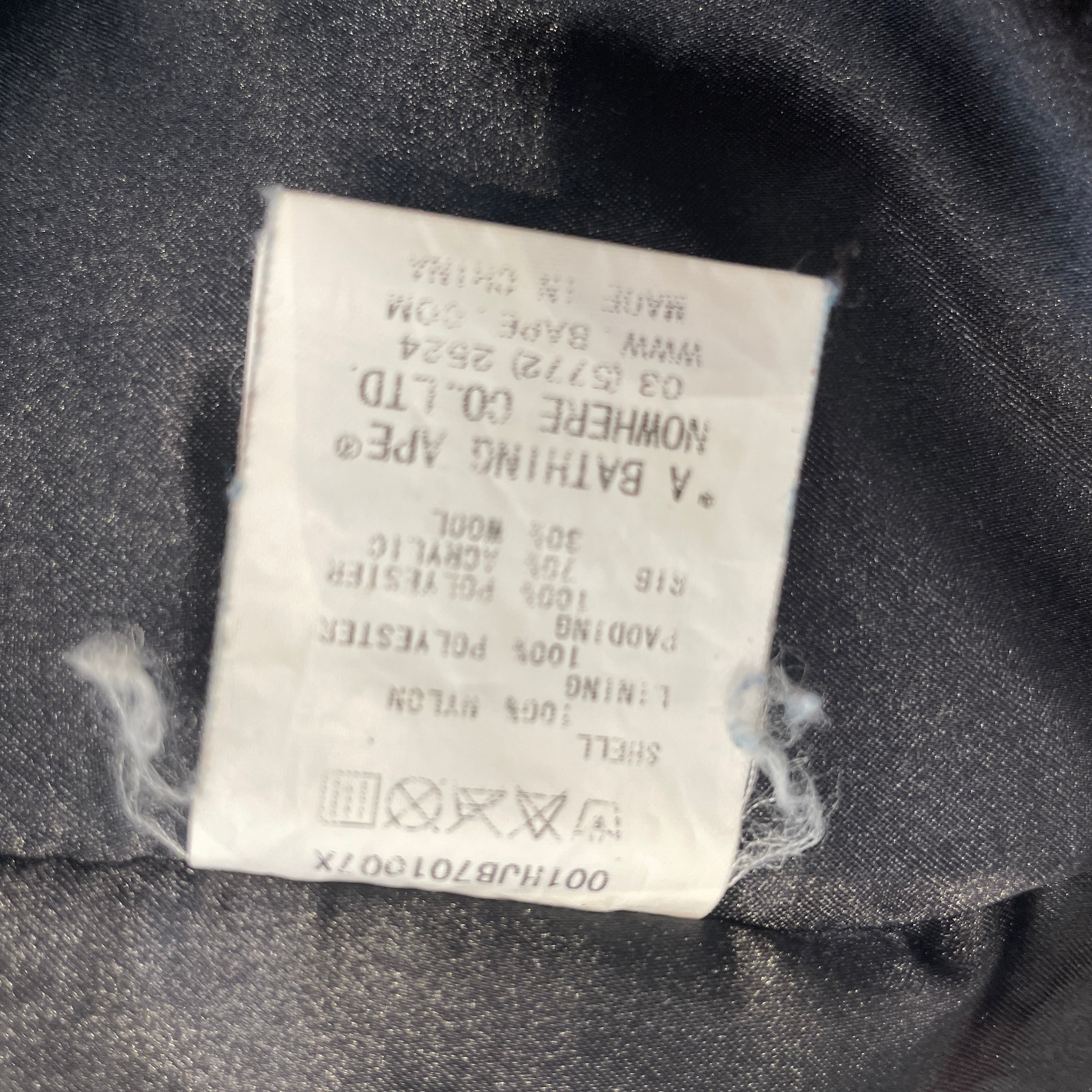 A BATHING APE/Flight Jkt/L/Polyester/BLK/A BATHING APE MA-1 BOMBER view 4