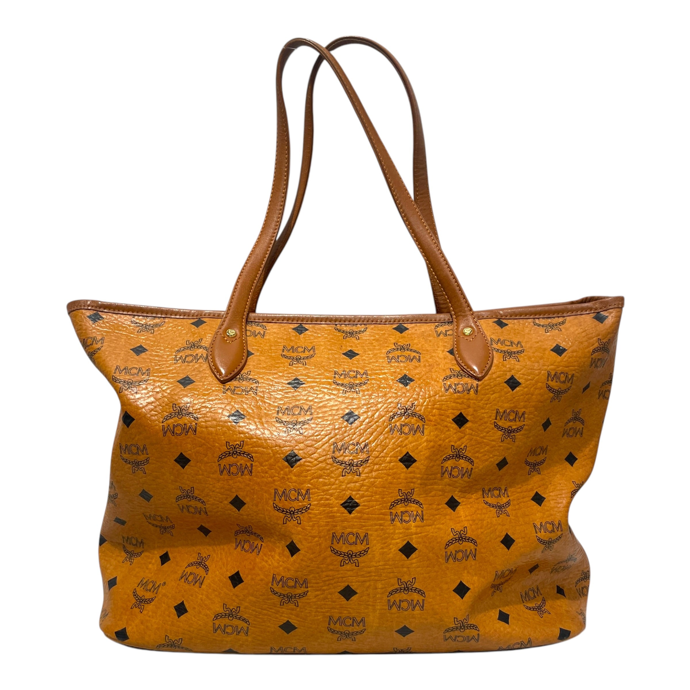 MCM/Tote Bag/Leather/BRW/Monogram tote bag view 3