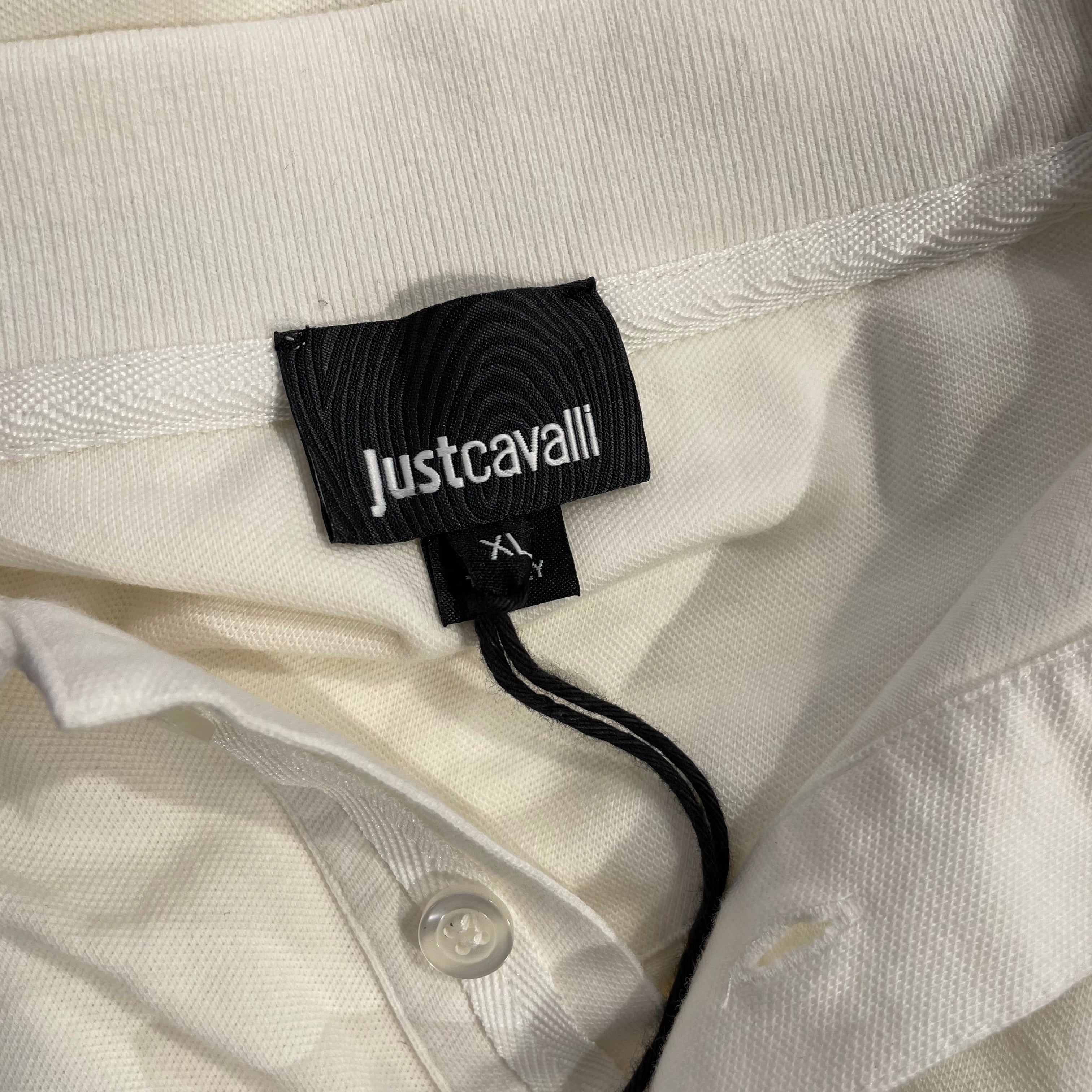 Just cavalli/Polo Shirt/XL/Cotton/WHT/TIGER PATCH view 3