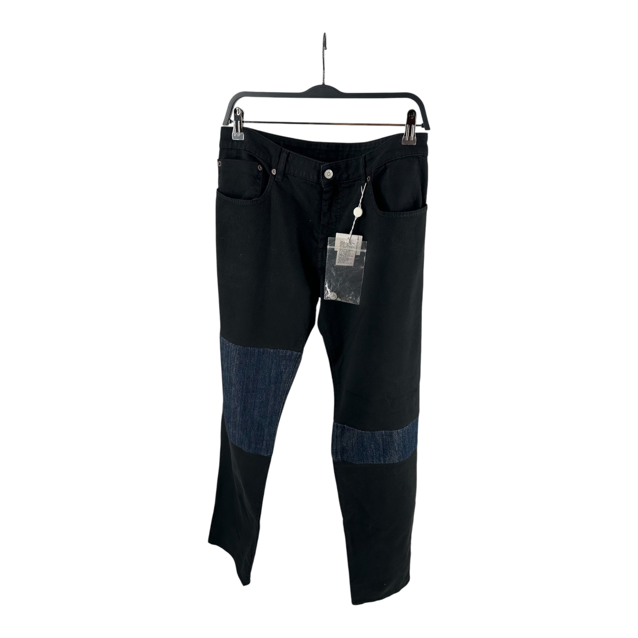 MM6/Pants/46/Cotton/BLK/denim knee view 1
