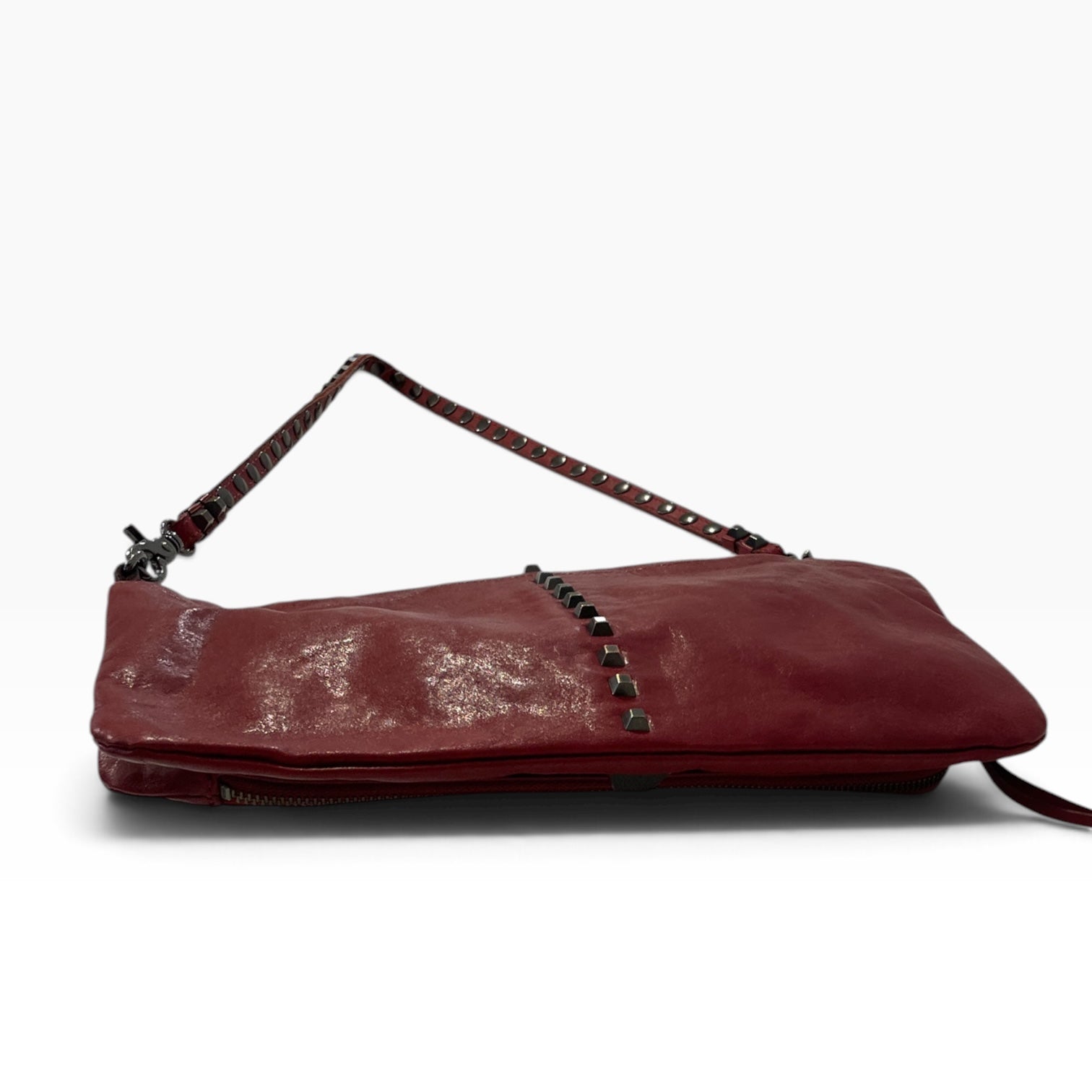 DIESEL/Clutch Bag/Leather/BRD/Studded bronze clip on strap view 3