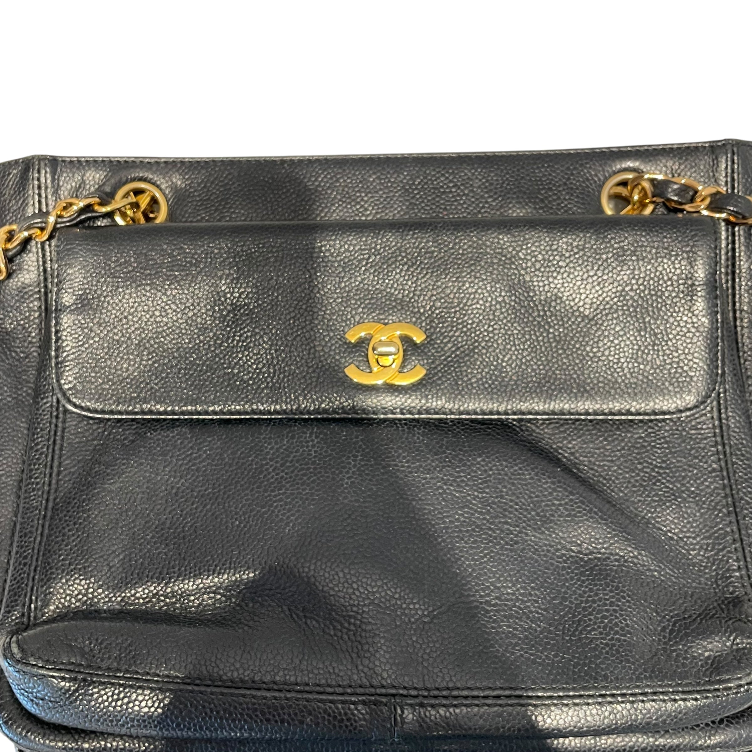 CHANEL/Tote Bag/Leather/BLK/Chanel Vintage Tote bag view 5