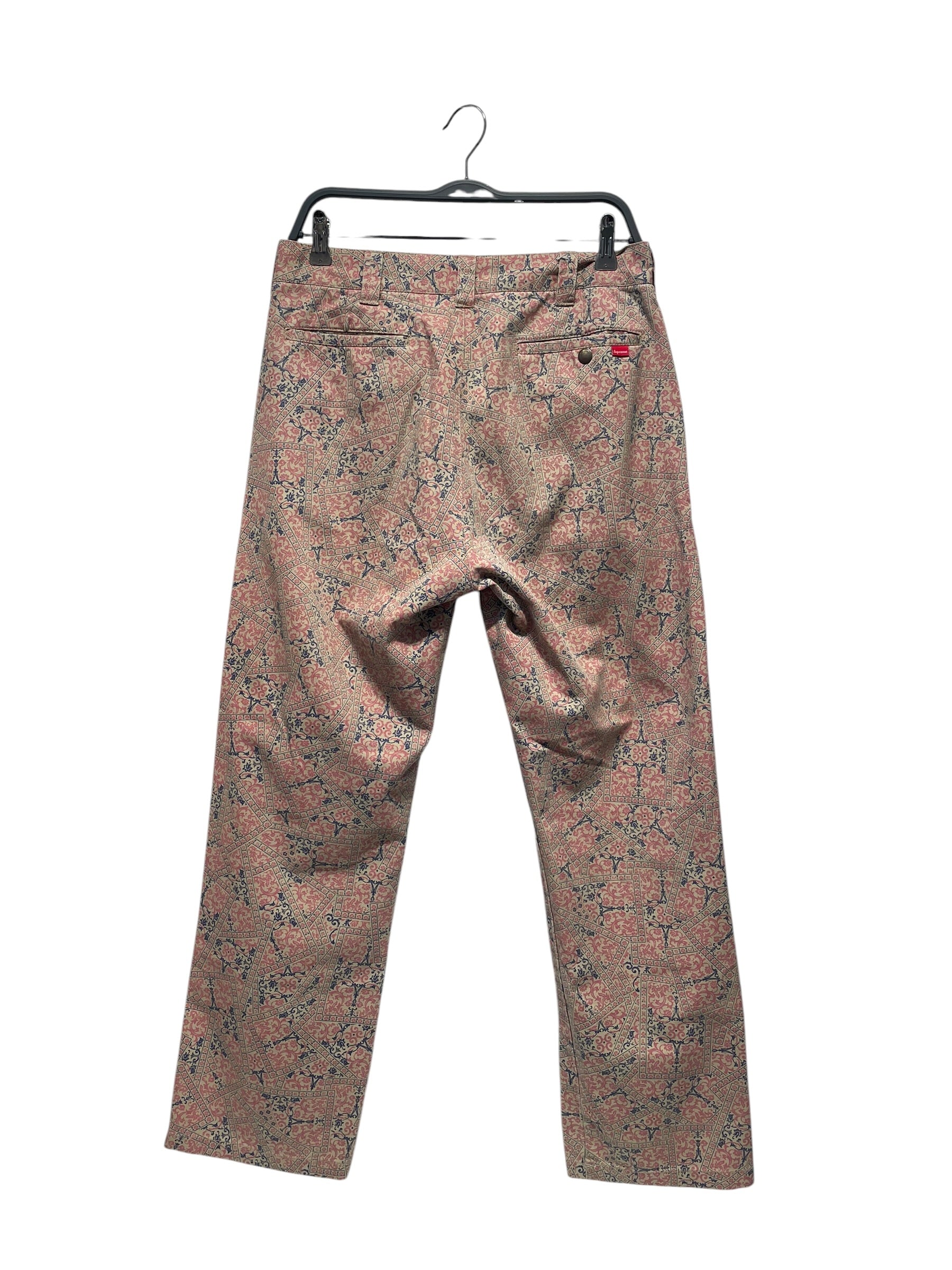 Supreme/Straight Pants/M/Cotton/BEG/Floral Pattern/ view 2
