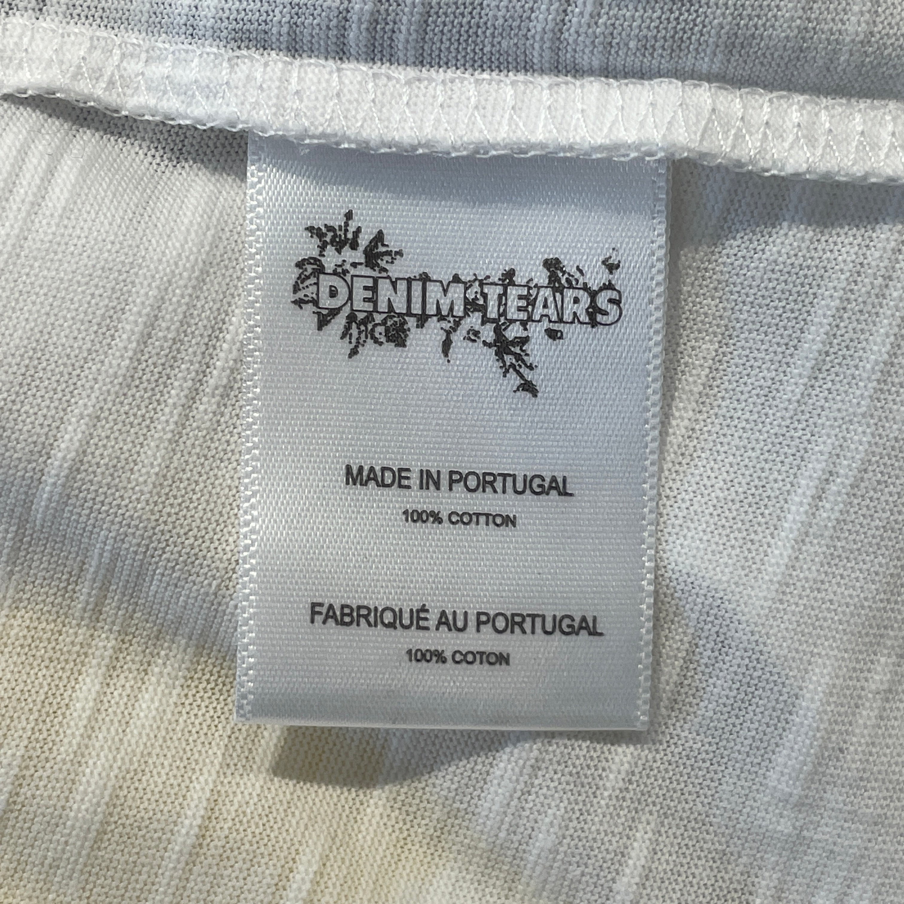 DENIM TEARS/T-Shirt/L/Cotton/WHT/Graphic/BSTROY DENIM TEARS CROWN view 5