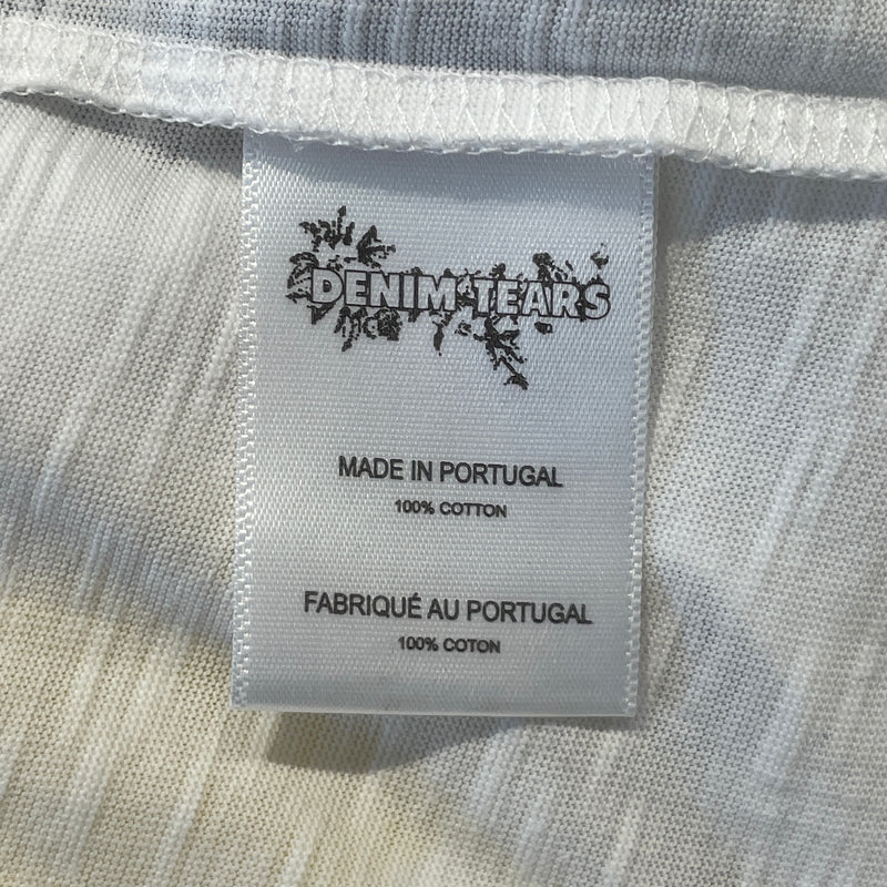 DENIM TEARS/T-Shirt/L/Cotton/WHT/Graphic/BSTROY DENIM TEARS CROWN