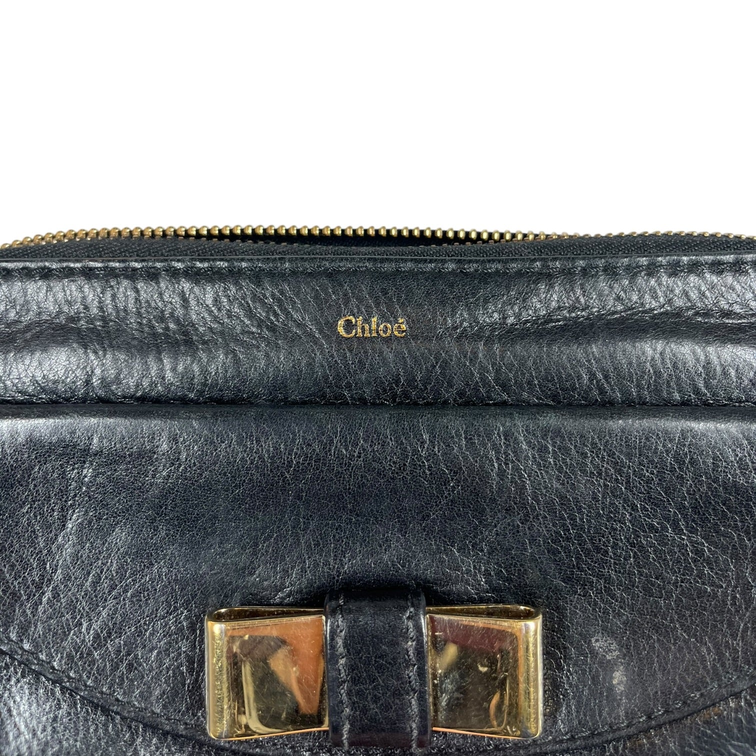 Chloe/Long Wallet/Leather/BLK/L's/Metal bow view 4