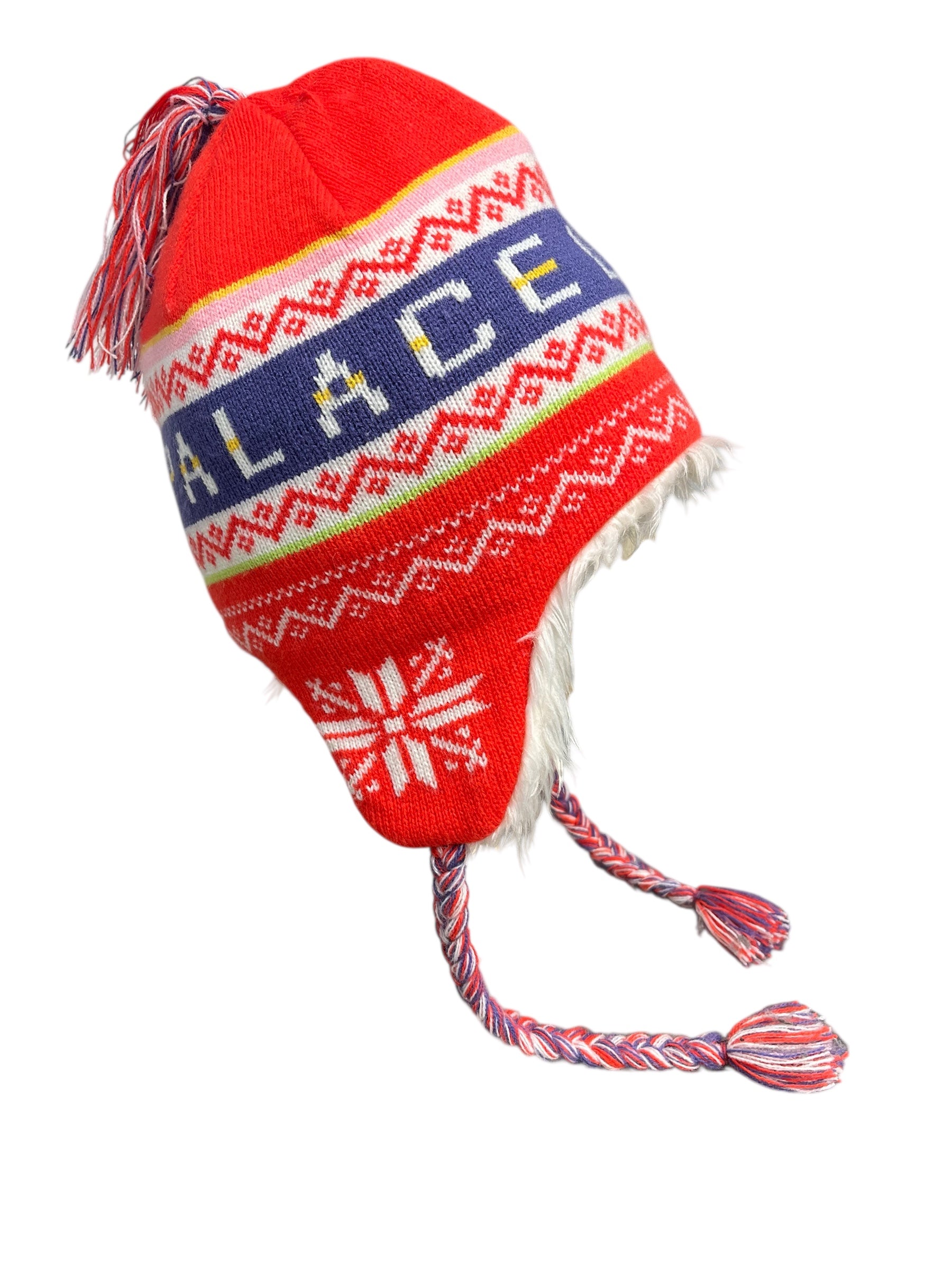 PALACE/Beanie/All Over Print/Wool/RED/'palace loves me' hat view 2