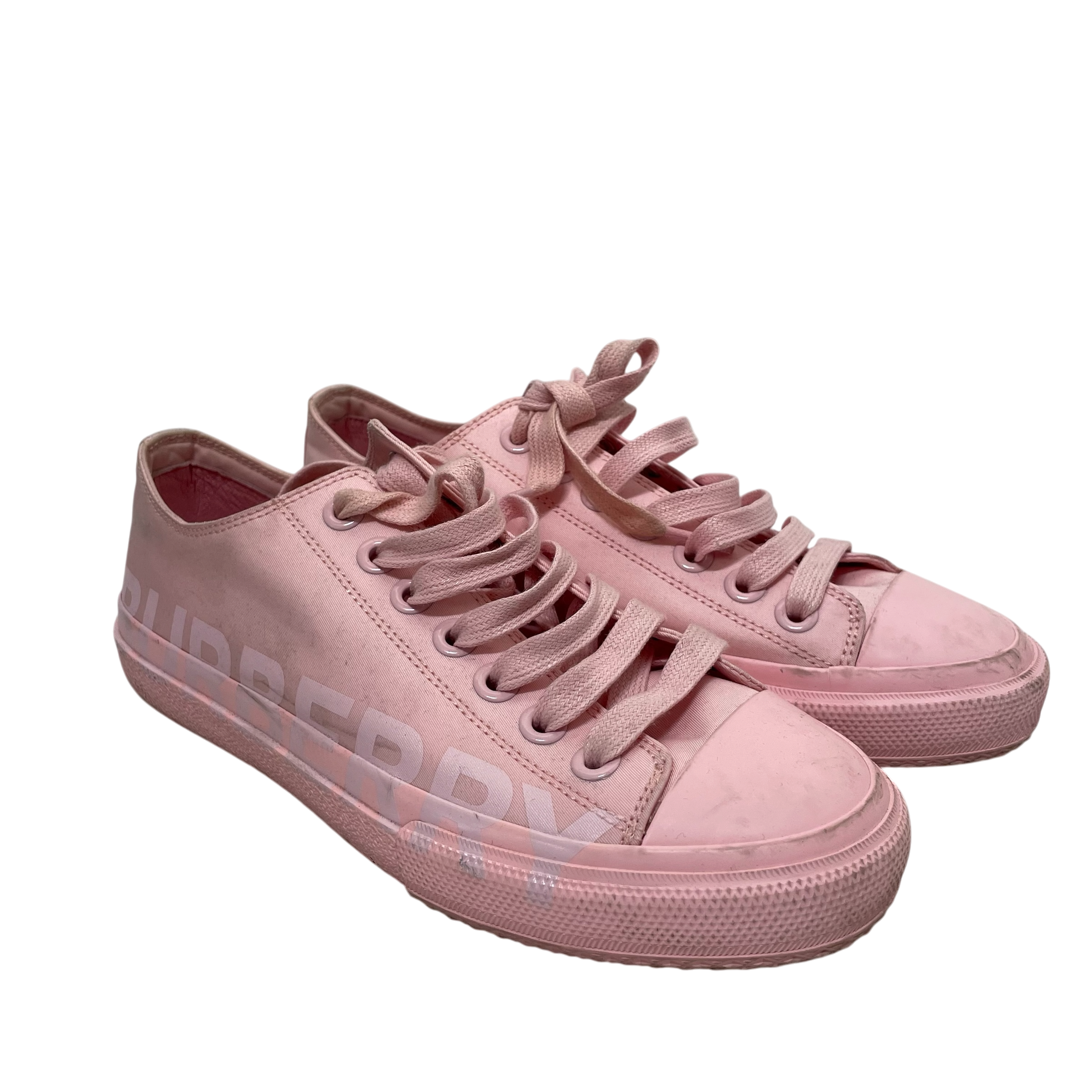 BURBERRY LONDON/Low-Sneakers/US 7.5/Cotton/PNK/larkhall low top sneaker view 1