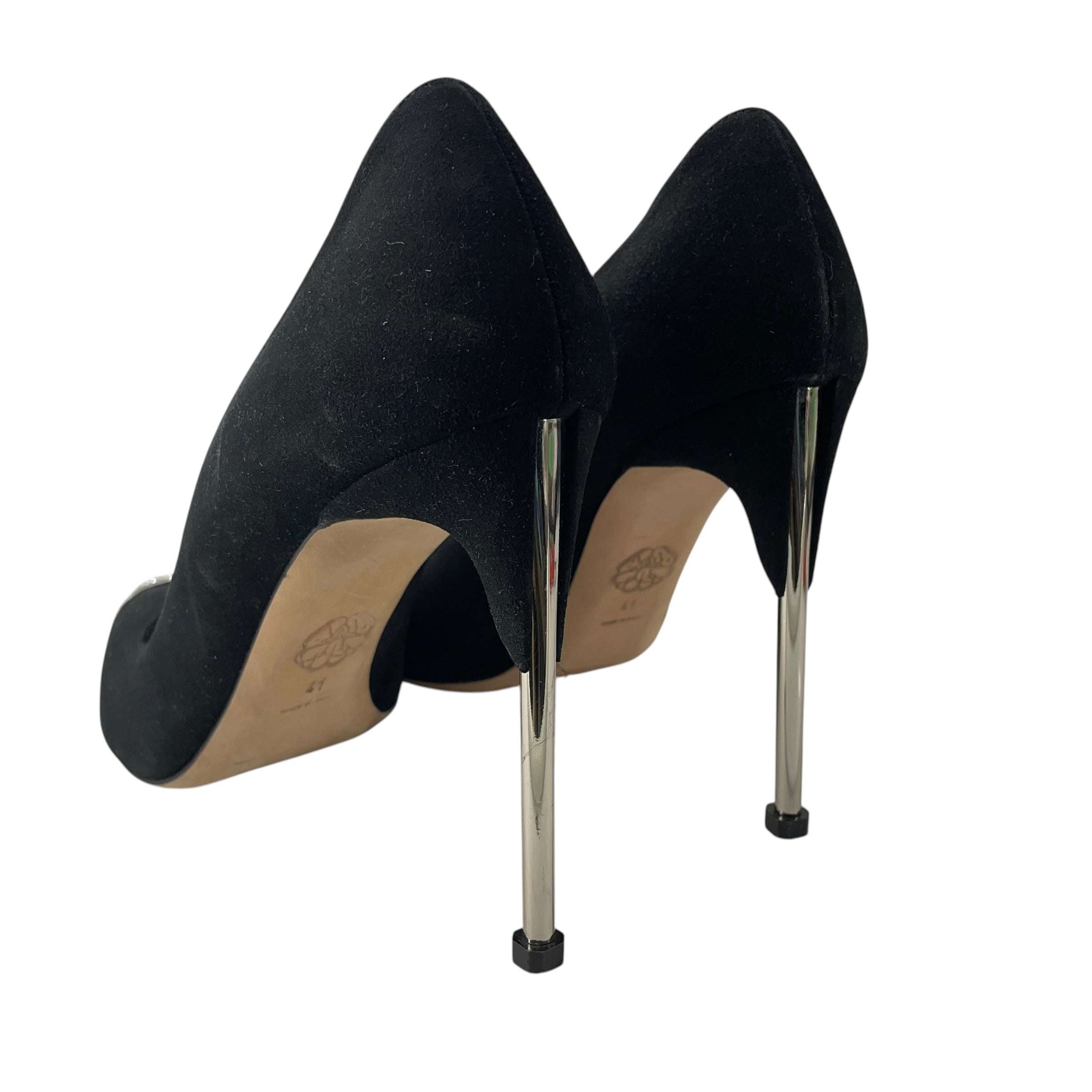 Alexander McQueen/Heels/EU 41/Suede/BLK/SPARKLOE TOE view 3