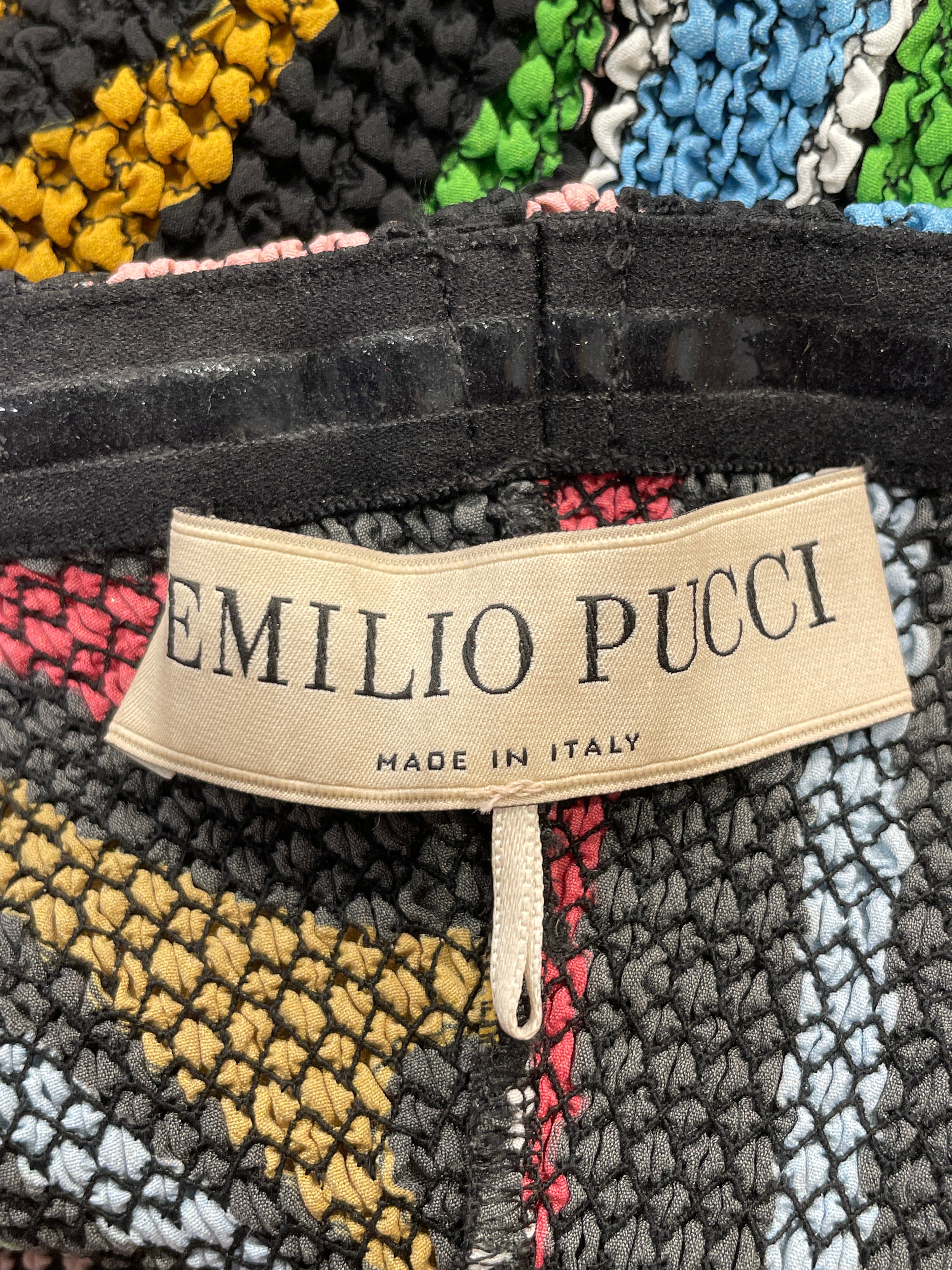 EMILIO PUCCI/SL Dress/M/All Over Print/Polyester/MLT/Mini Length/SMOCKED RAINBOW PRINT view 4