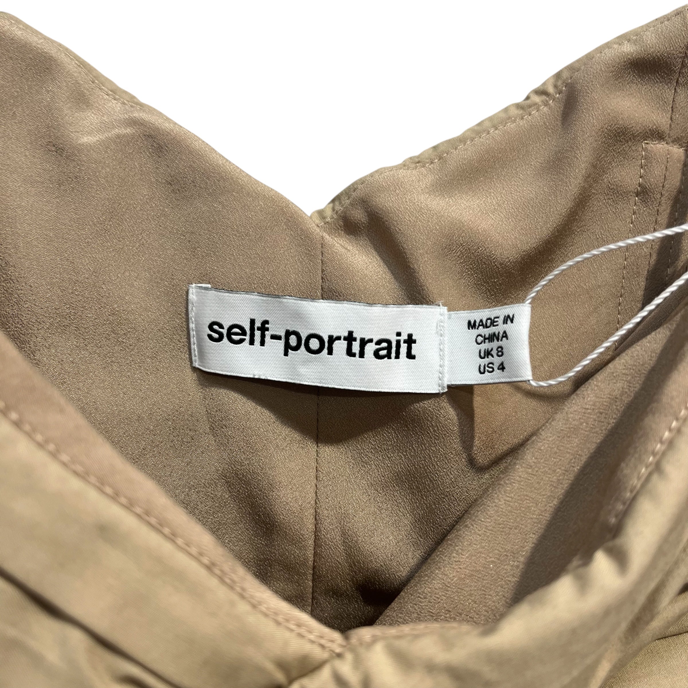 self-portrait/Blouse/4/Cotton/BEG/PLEATED OFF SHOULDER view 2