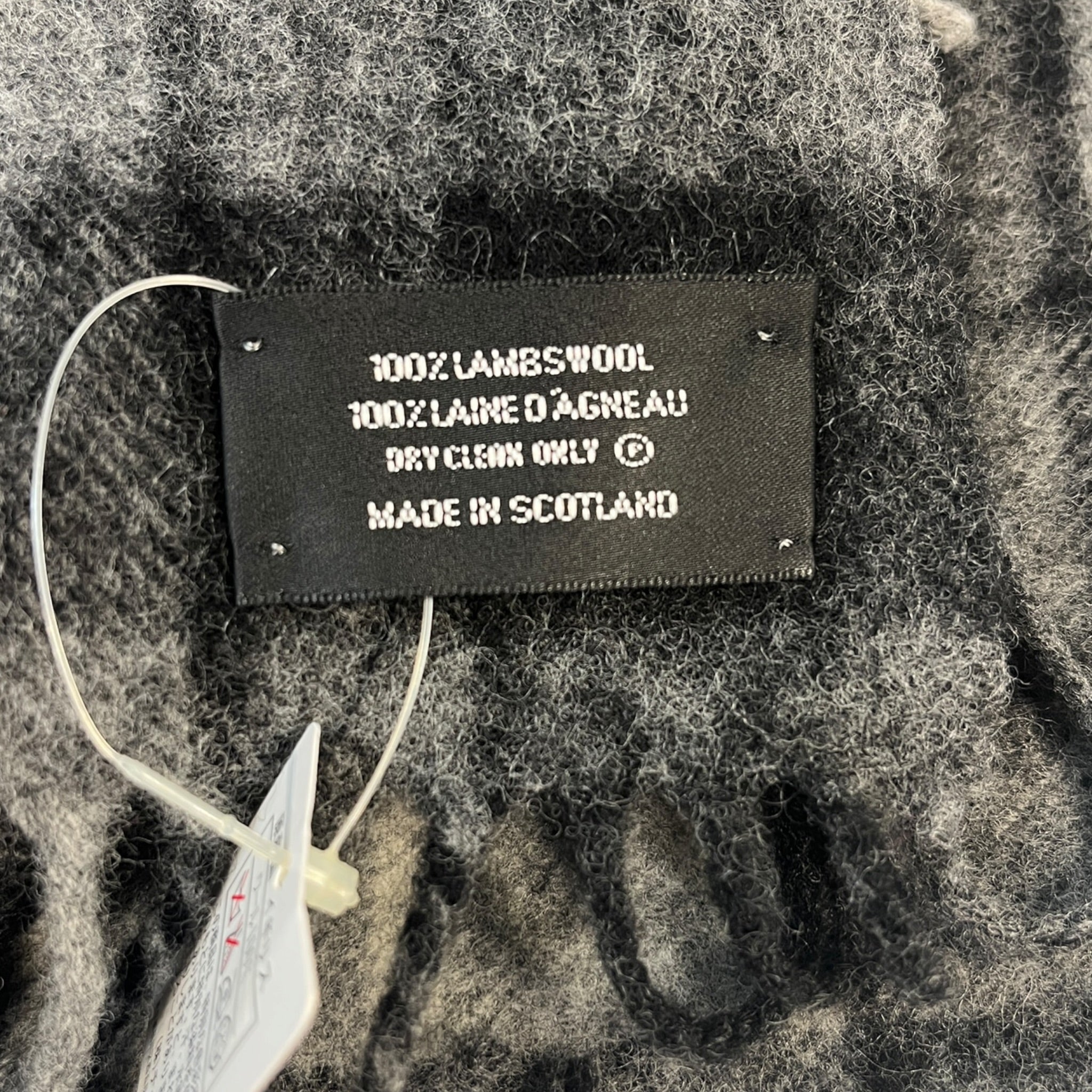 Christian Dior/Muffler Scarf/GRY/Wool/Plaid/ view 2