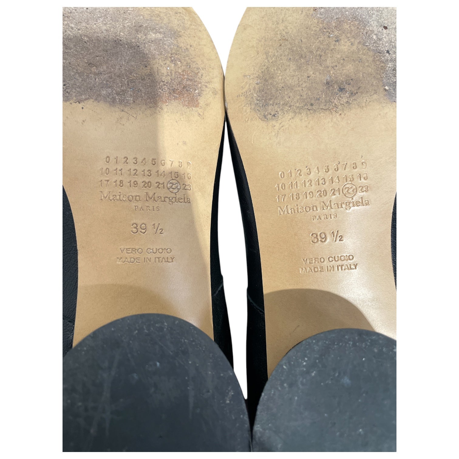 Maison Margiela/Shoes/EU 39.5/Leather/BLK/BALLERINA TABI PUMP view 4