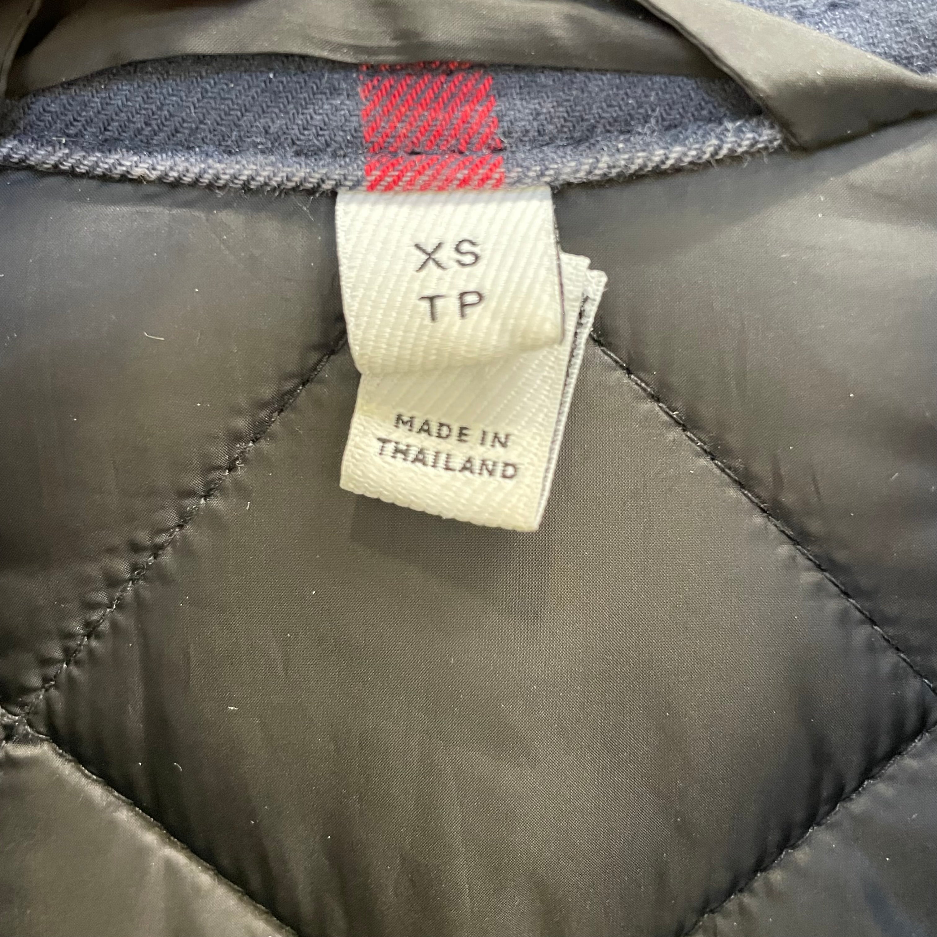 BURBERRY/Quilted Jkt/XS/Cotton/NVY/Plaid/navy/red/ black lining view 6