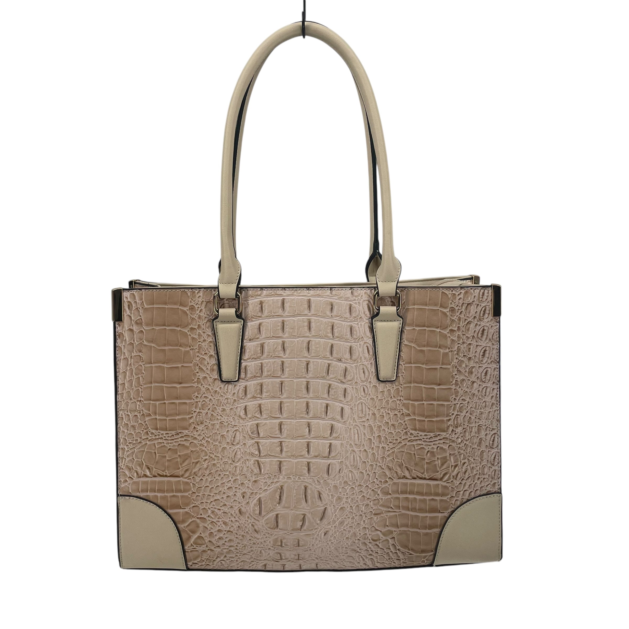 FABRIANO ITALIA/Hand Bag/Leather/BEG/CROC EMBOSSED view 2