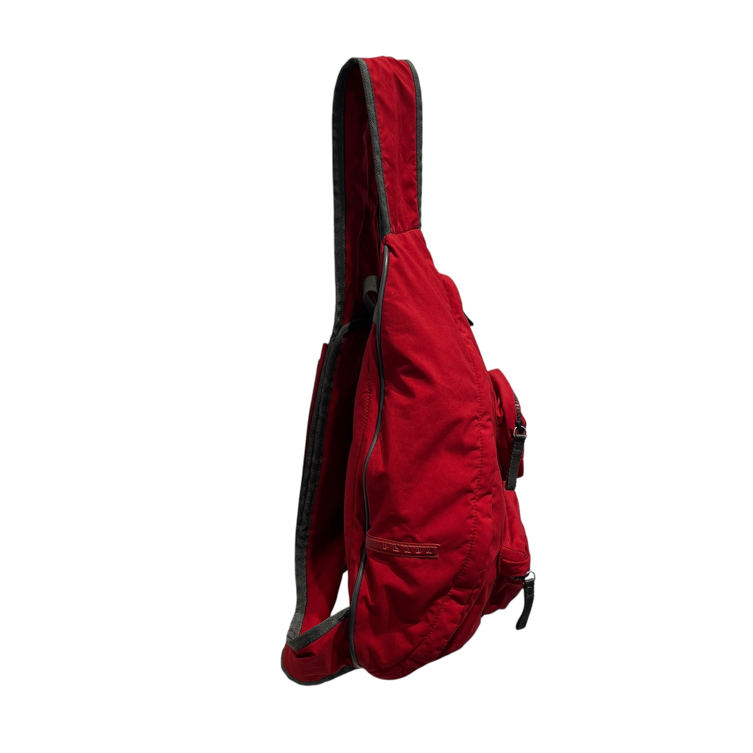 PRADA SPORT/Backpack/Nylon/RED/crossbody rucksack view 6