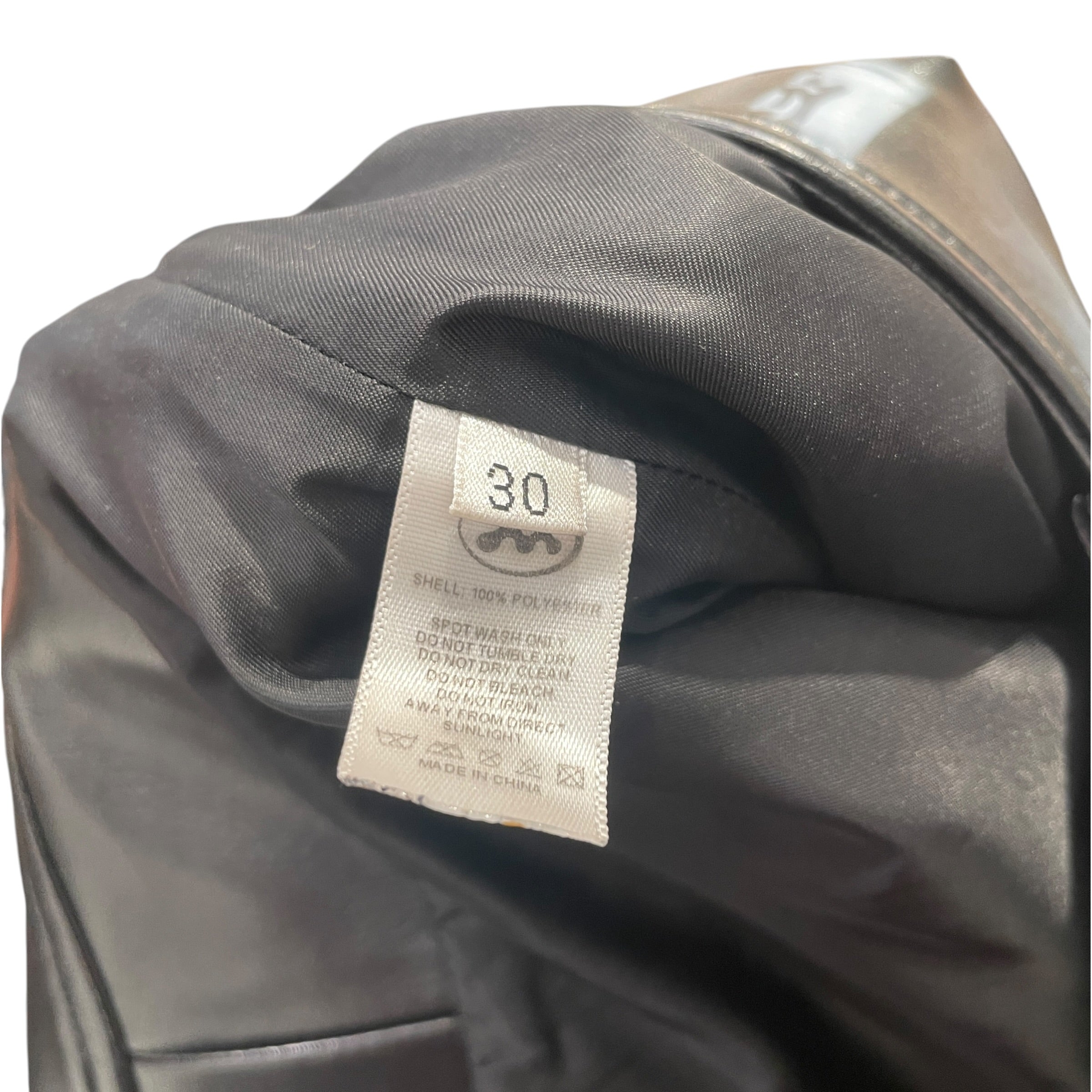 MOWALOLA/Straight Pants/30/Faux Leather/BLK/AIRBRUSHED GROPE view 4