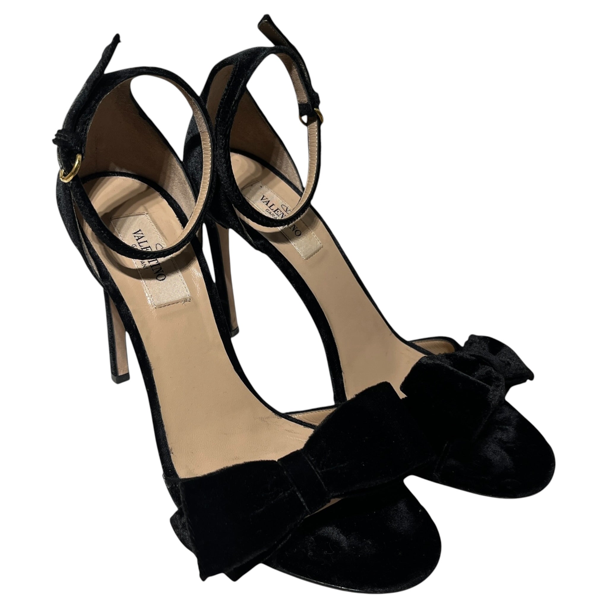 VALENTINO/Heels/US 8.5/Suede/BLK/Bow Heels view 1