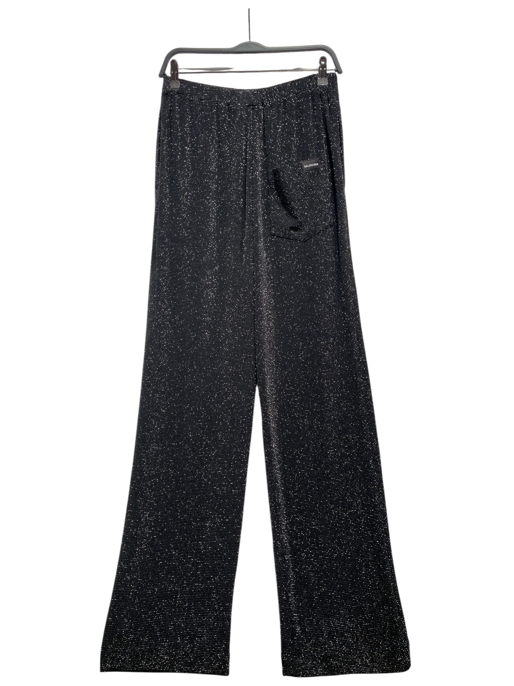 BALENCIAGA/Bottoms/Glitter/BLK/Glitter Flowy Pants view 2