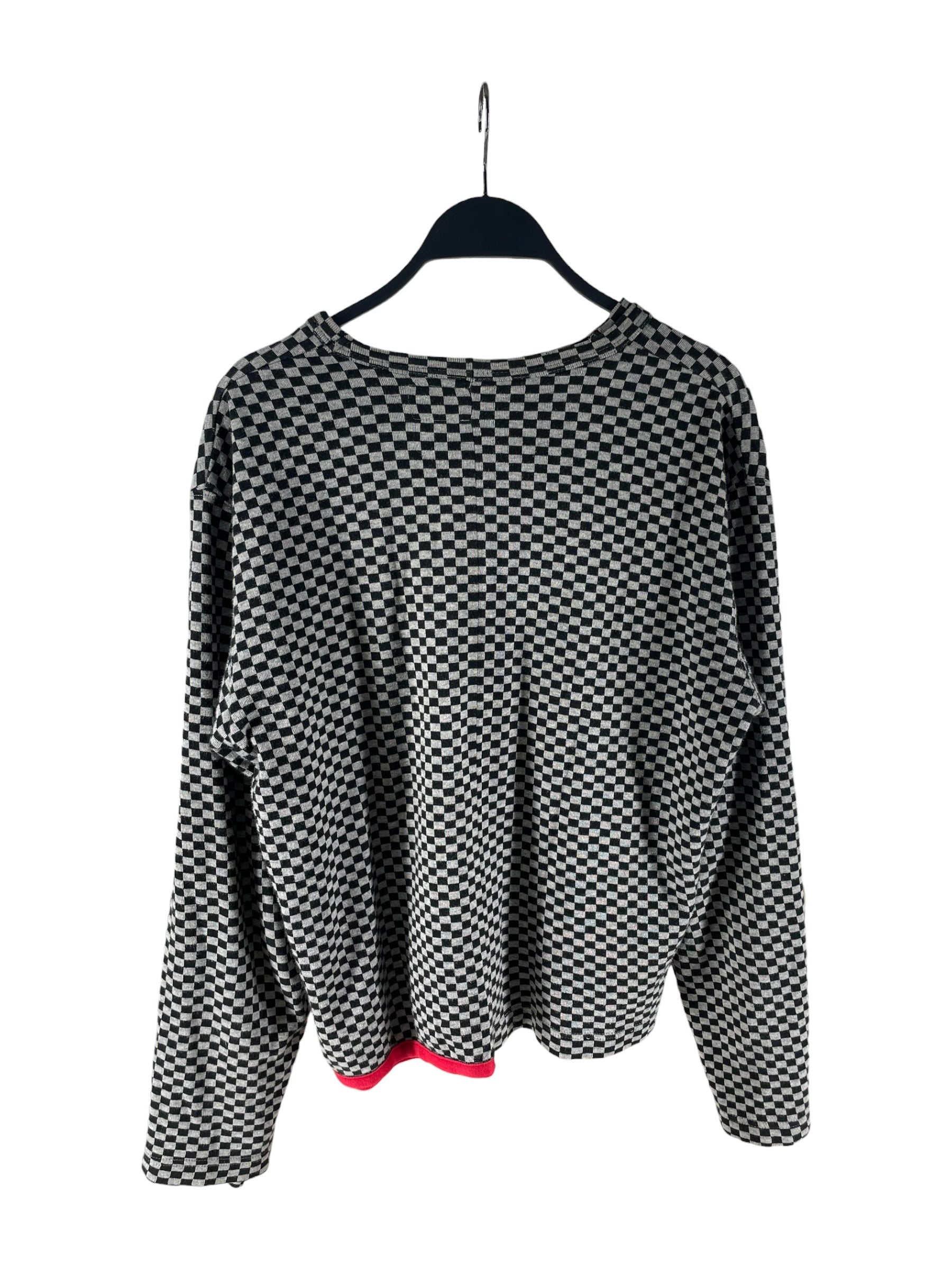COMME des GARCONS/LS T-Shirt/M/Cotton/GRY/All Over Print/CHECKER AD1999 view 3