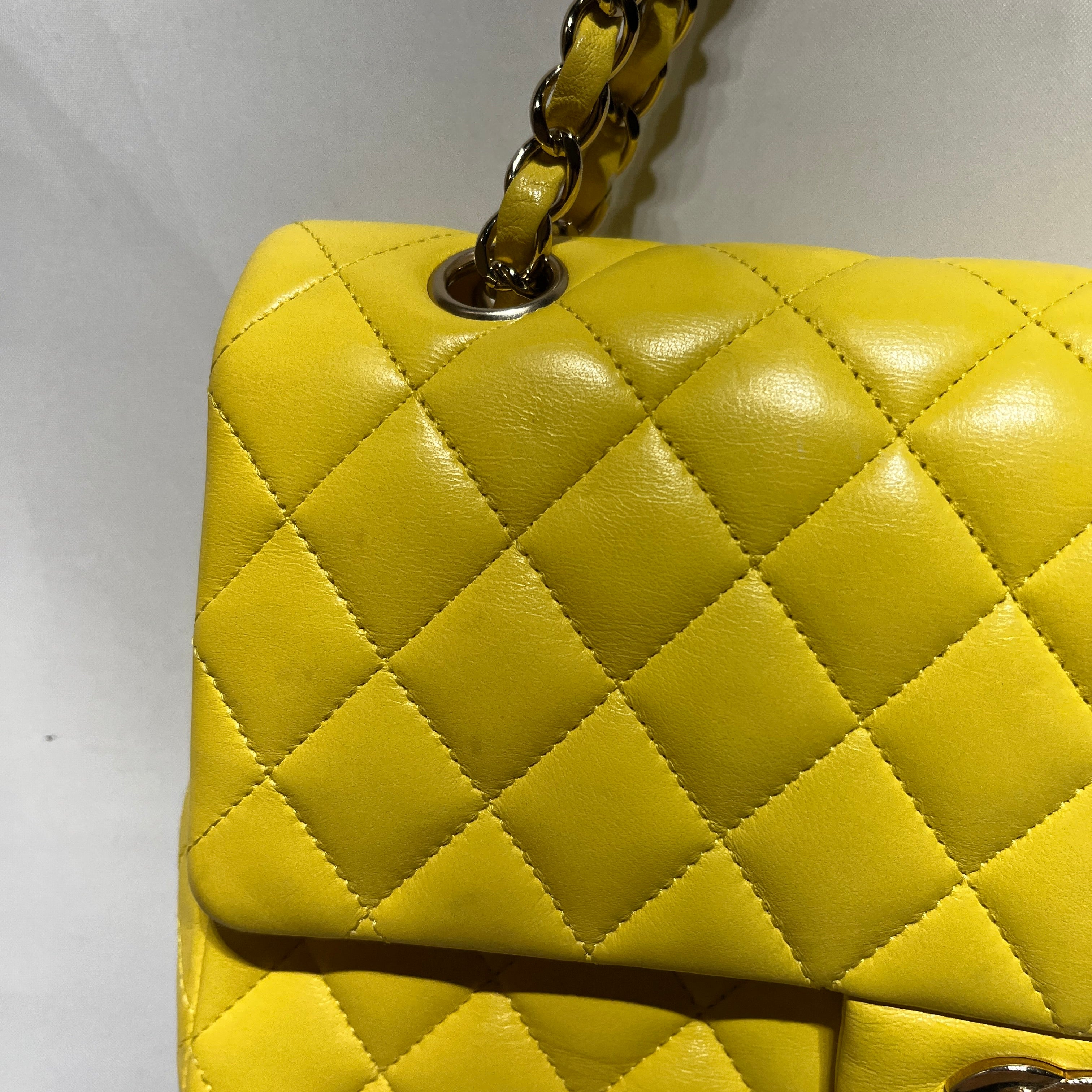 CHANEL/Cross Body Bag/Leather/YEL/ view 5