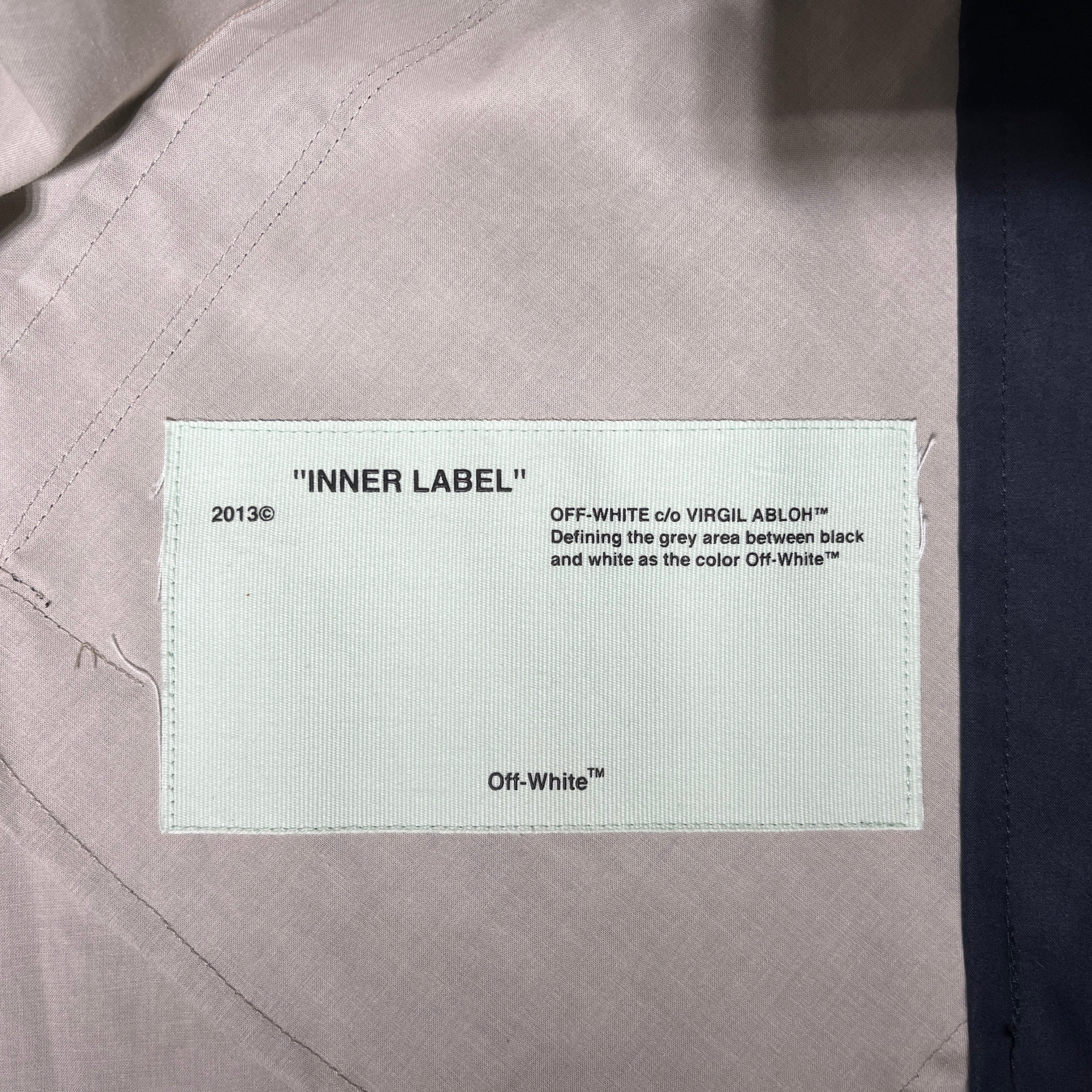 OFF-WHITE/Trench Coat/M/Cotton/NVY/PRINTS C/O BRENDAN FOWLER view 4