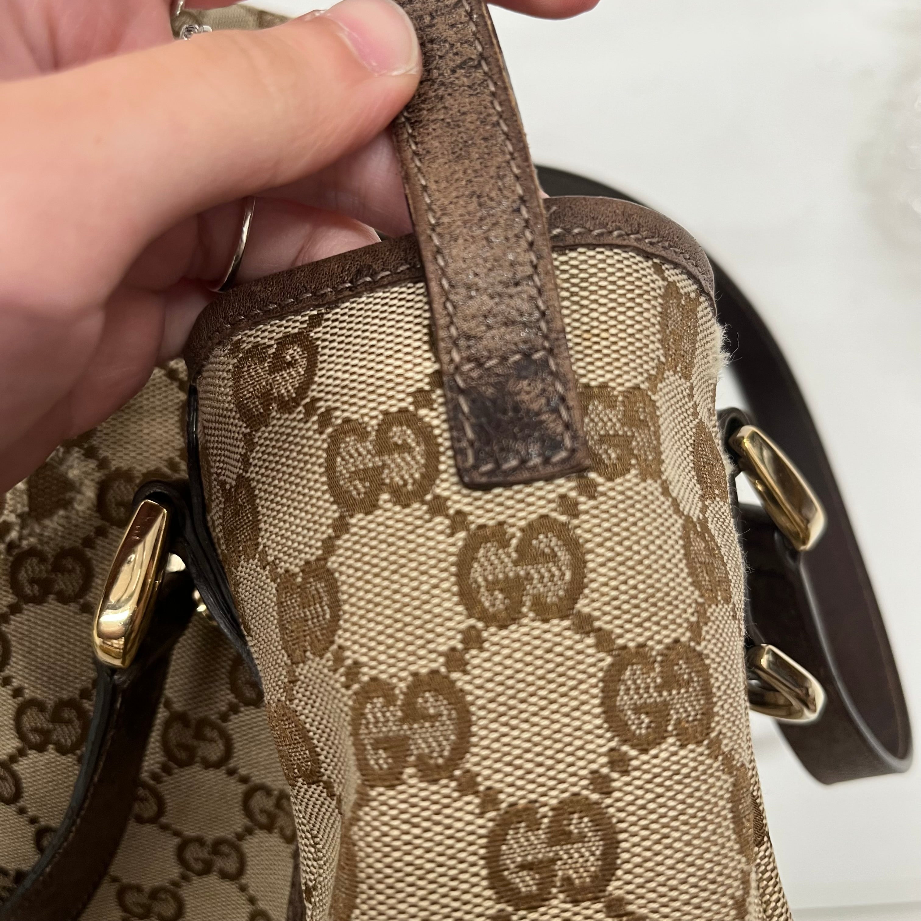 GUCCI/Hand Bag/Monogram/Cotton/BEG/ABBEY view 11