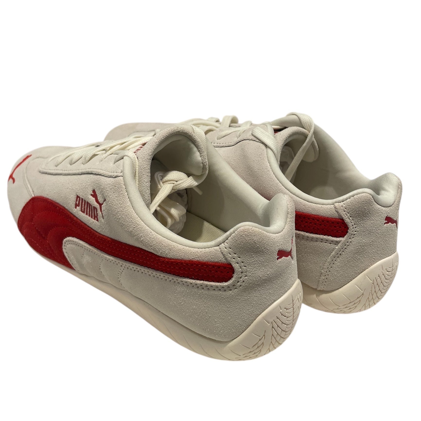 PUMA/Low-Sneakers/US 9.5/Suede/WHT/speedcat og view 2