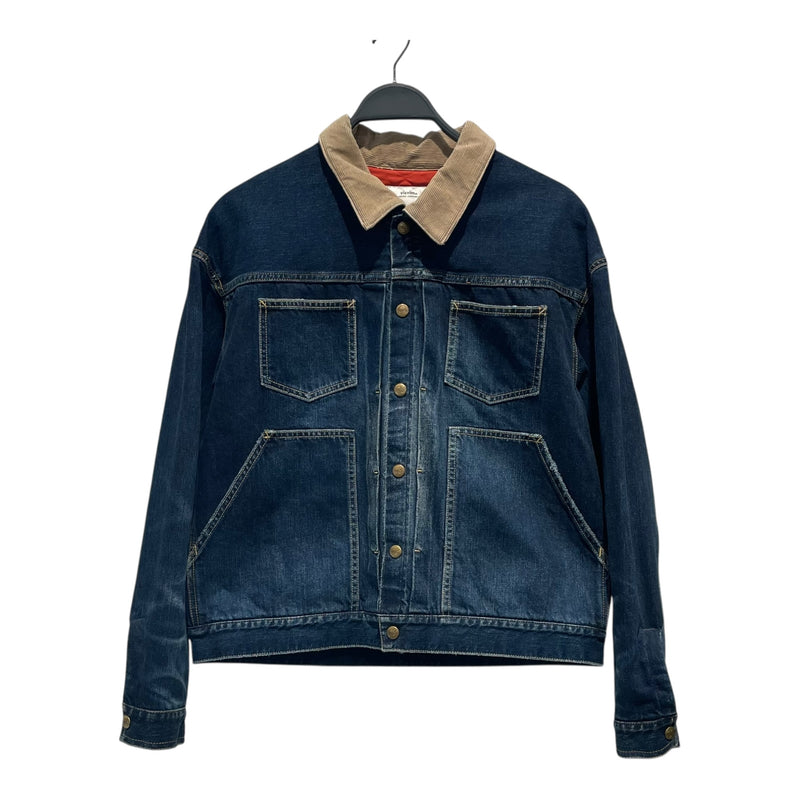 visvim/Denim Jkt/M/Denim/BLU/Orange quilted ineer fabric
