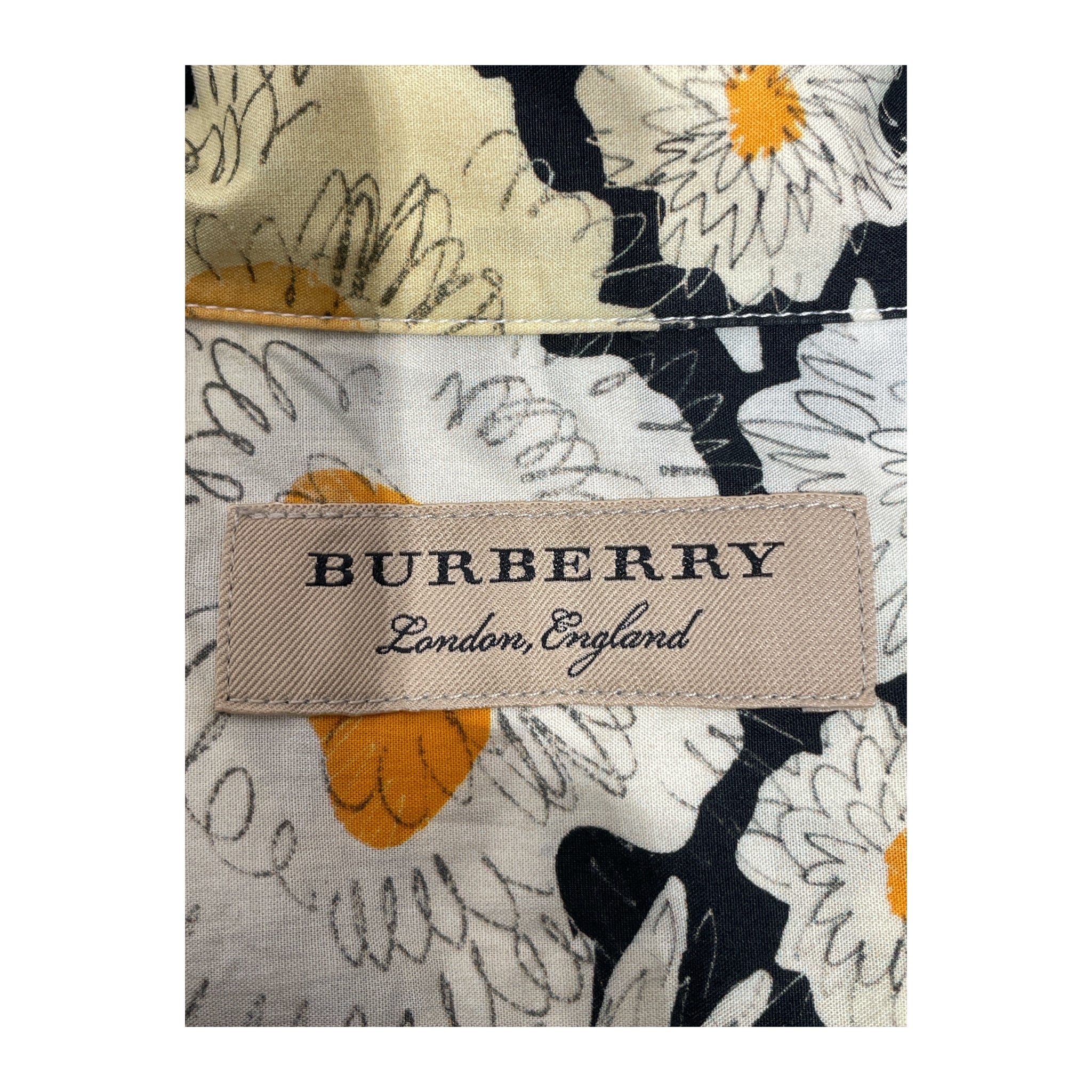 BURBERRY LONDON/Shirt/XXL/Cotton/BLK/All Over Print/FLORAL PRINT/SL/ view 3