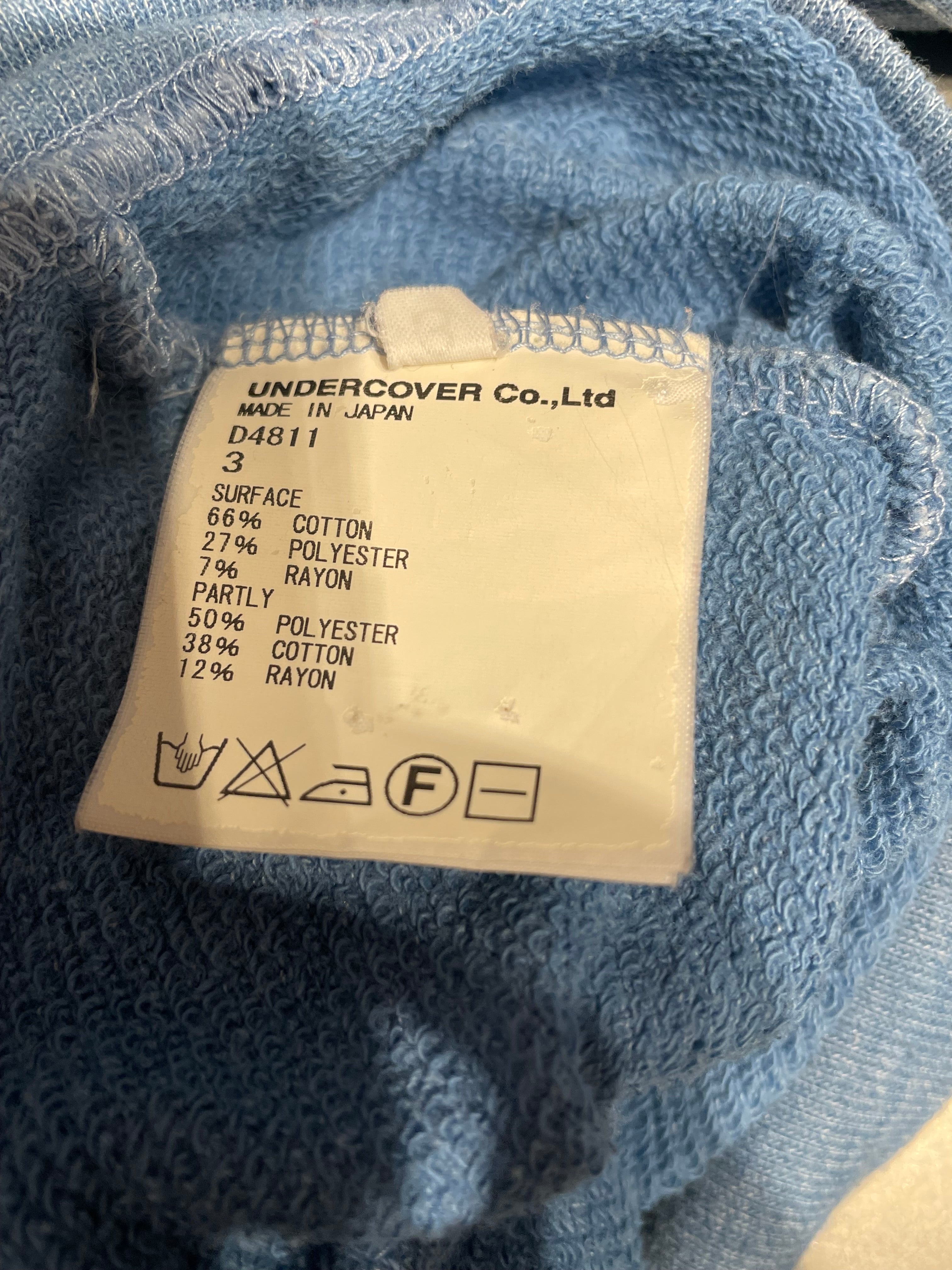 UNDERCOVERISM/Zip Up Hoodie/3/Cotton/BLU/ view 4
