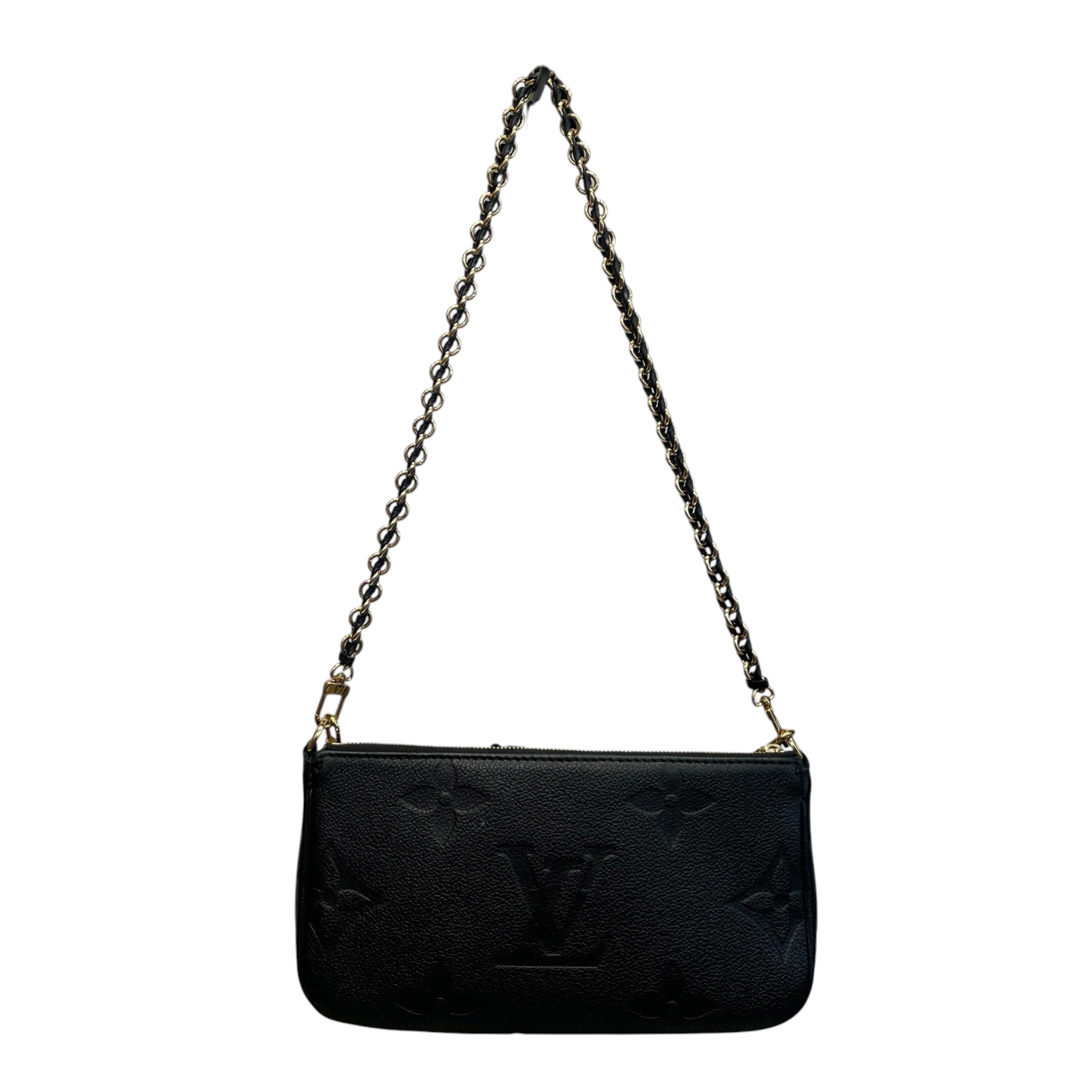 LOUIS VUITTON/Cross Body Bag/Monogram/Leather/BLK/MULTI POUCHETTE view 2