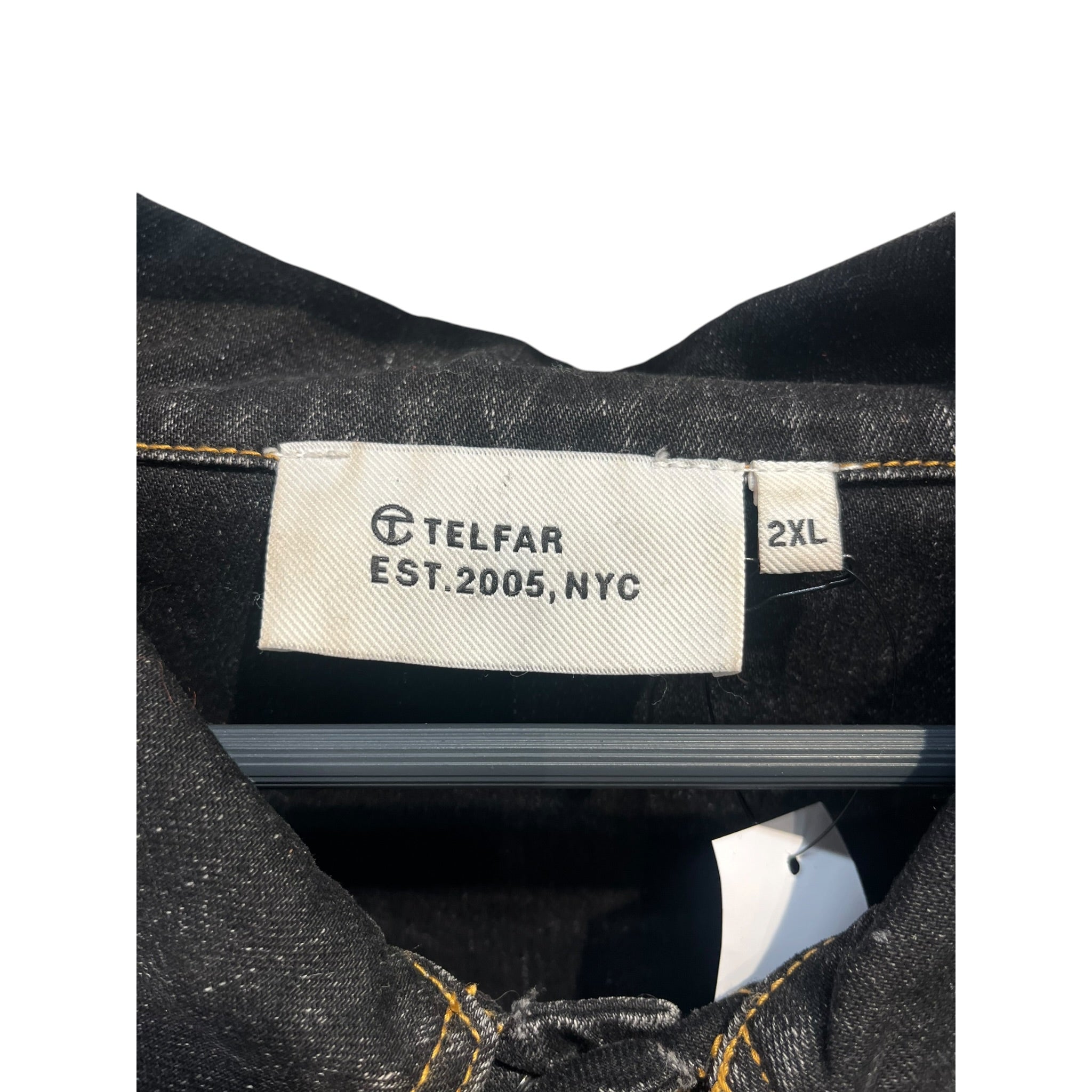 Telfar/Denim Jkt/XXL/Cotton/BLK/armpit cut outs crop view 3