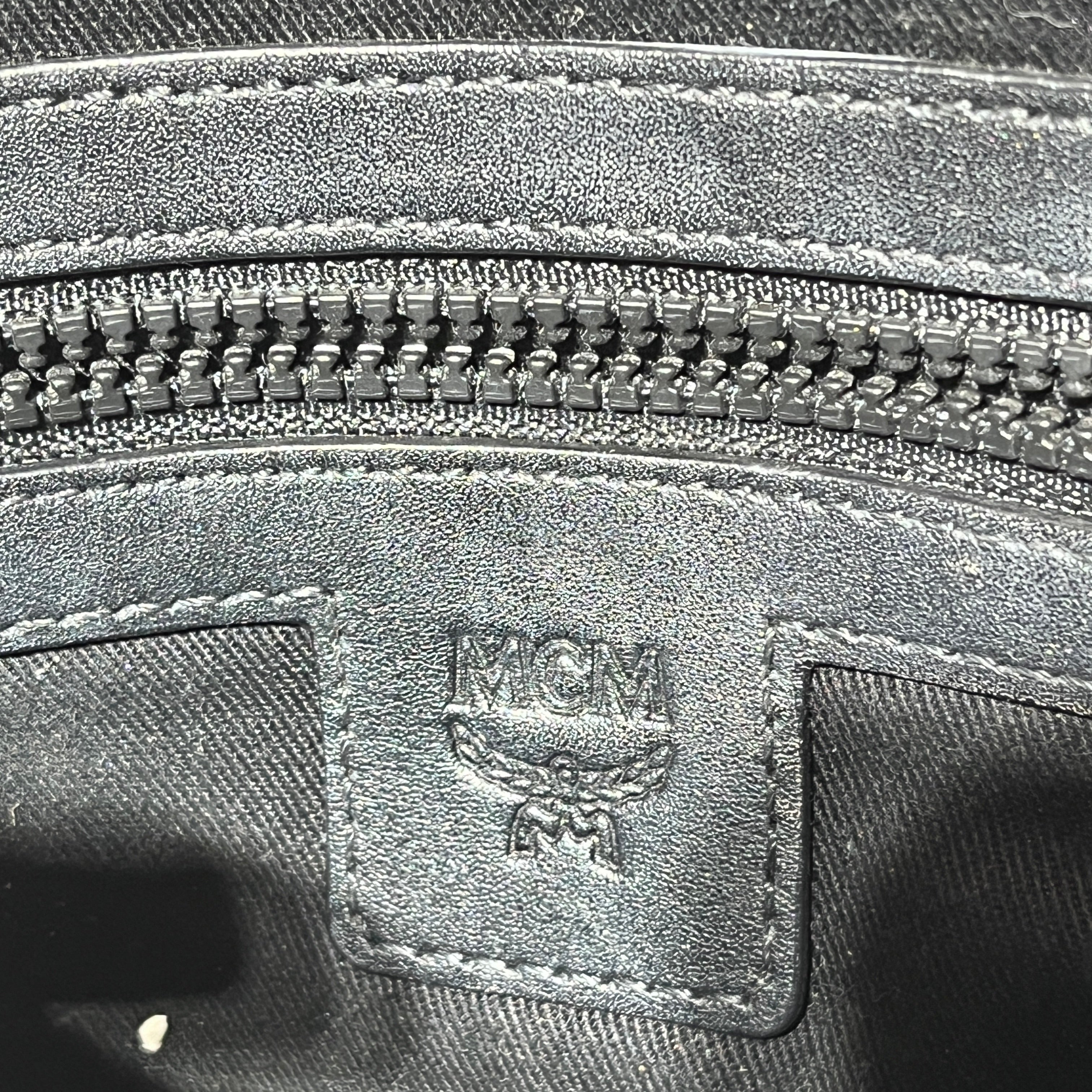 MCM/Cross Body Bag/Leather/BLK/brwn leather strap view 6