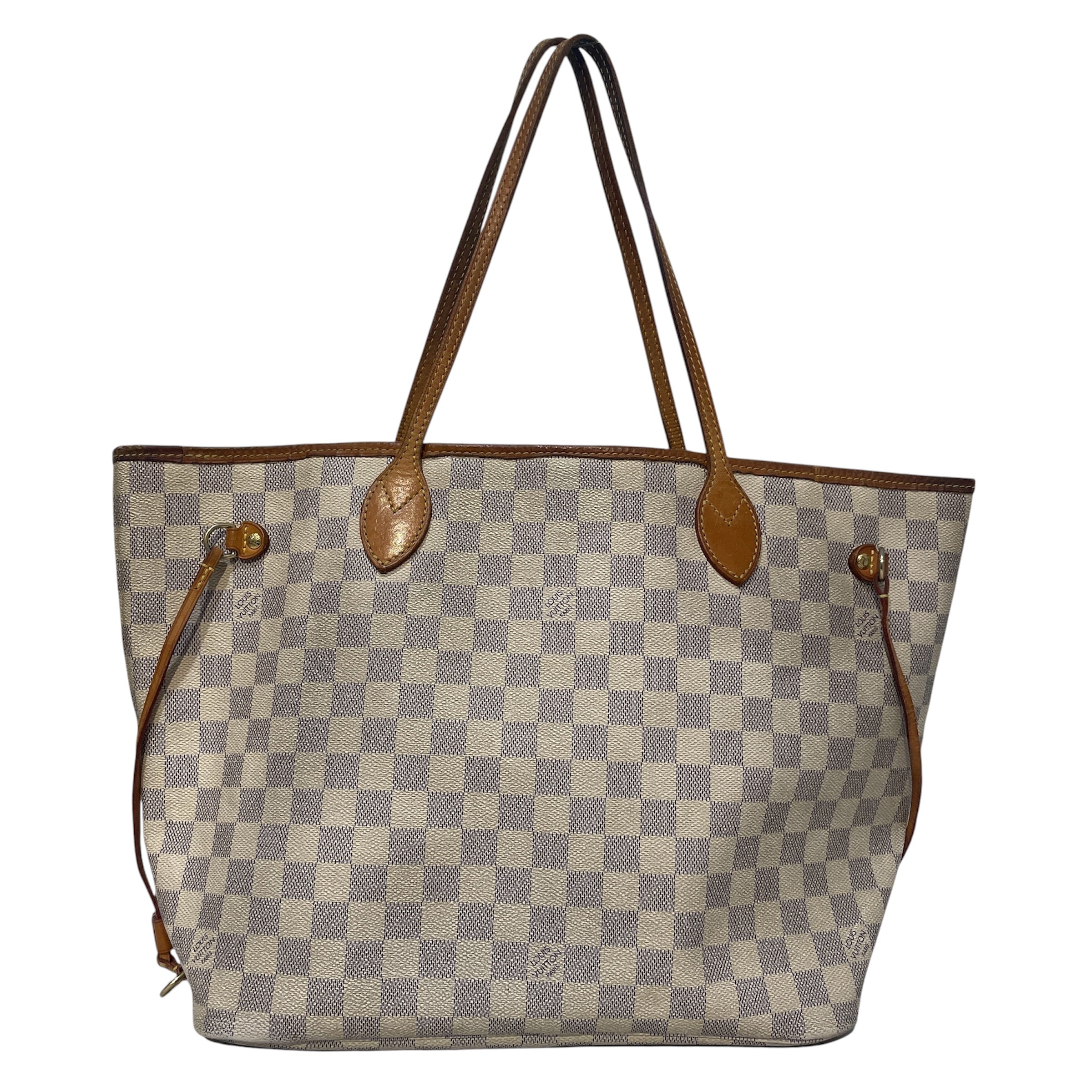 LOUIS VUITTON/Tote Bag/Monogram/Leather/WHT/Damier Azur Neverfull view 2