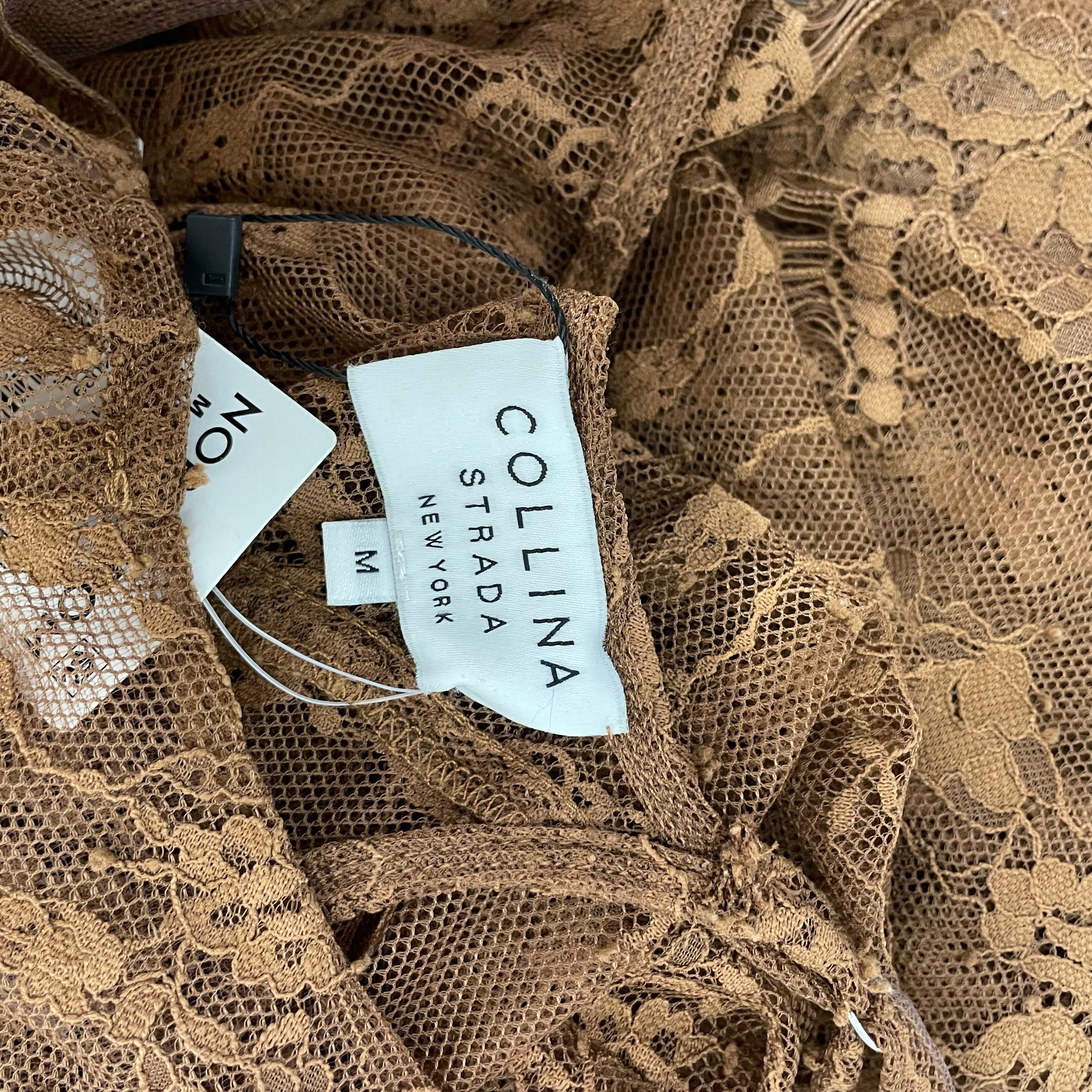 Collina Strada/Camisole Dress/M/All Over Print/Nylon/BRW/LACE DRESS FLORAL view 3