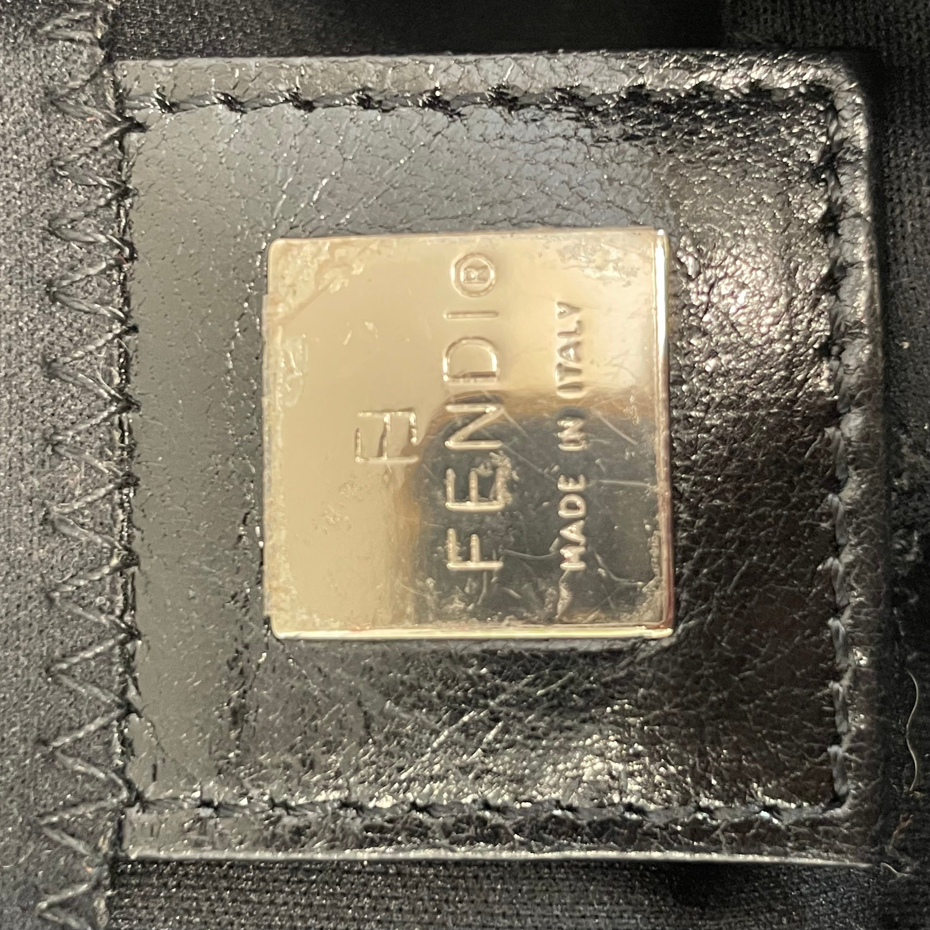 FENDI/Hand Bag/Nylon/BLK/LEATHER STRAPS/SILVR DETAIL view 5