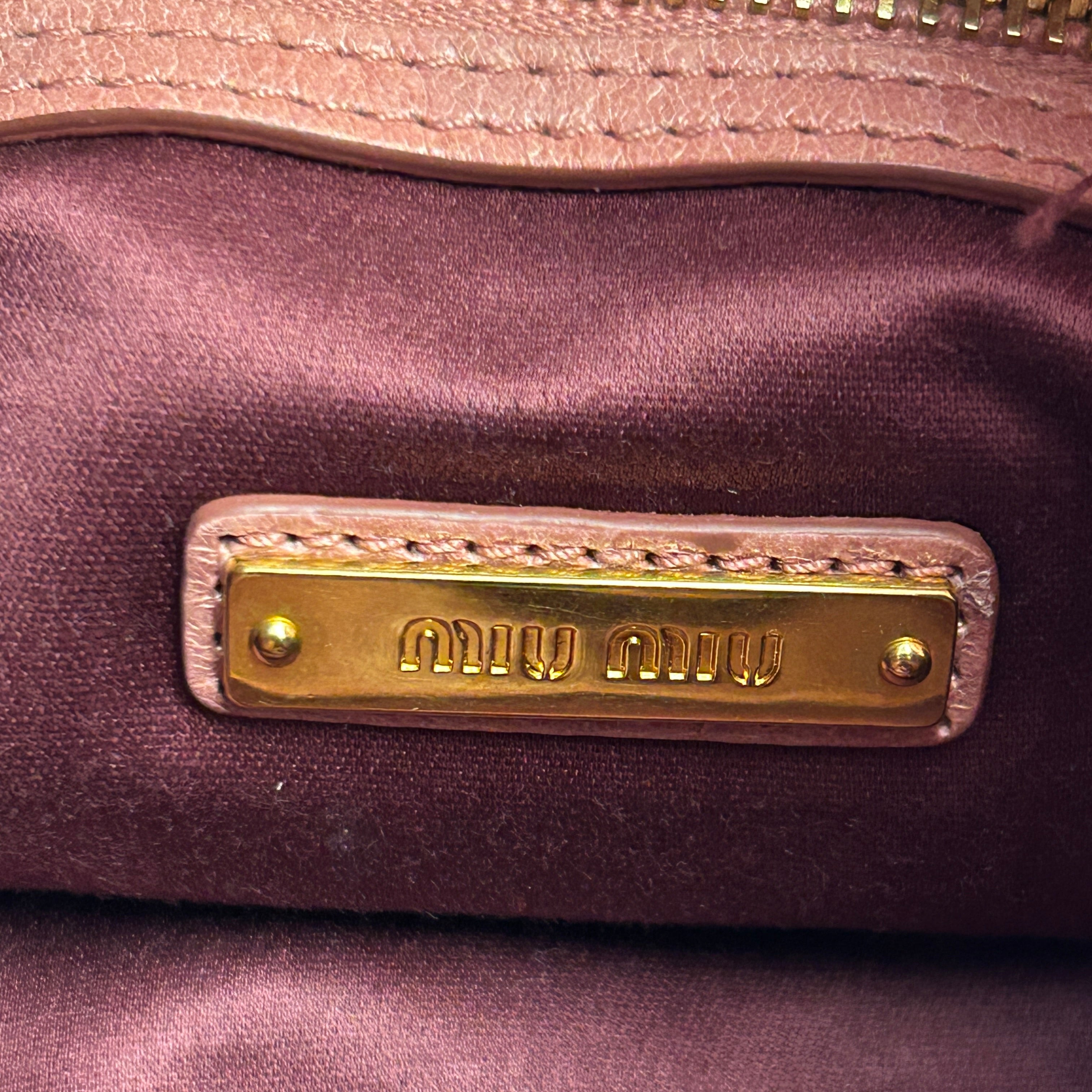 MIU MIU/Bag/Leather/PNK/Miu Miu pink shoulder view 5