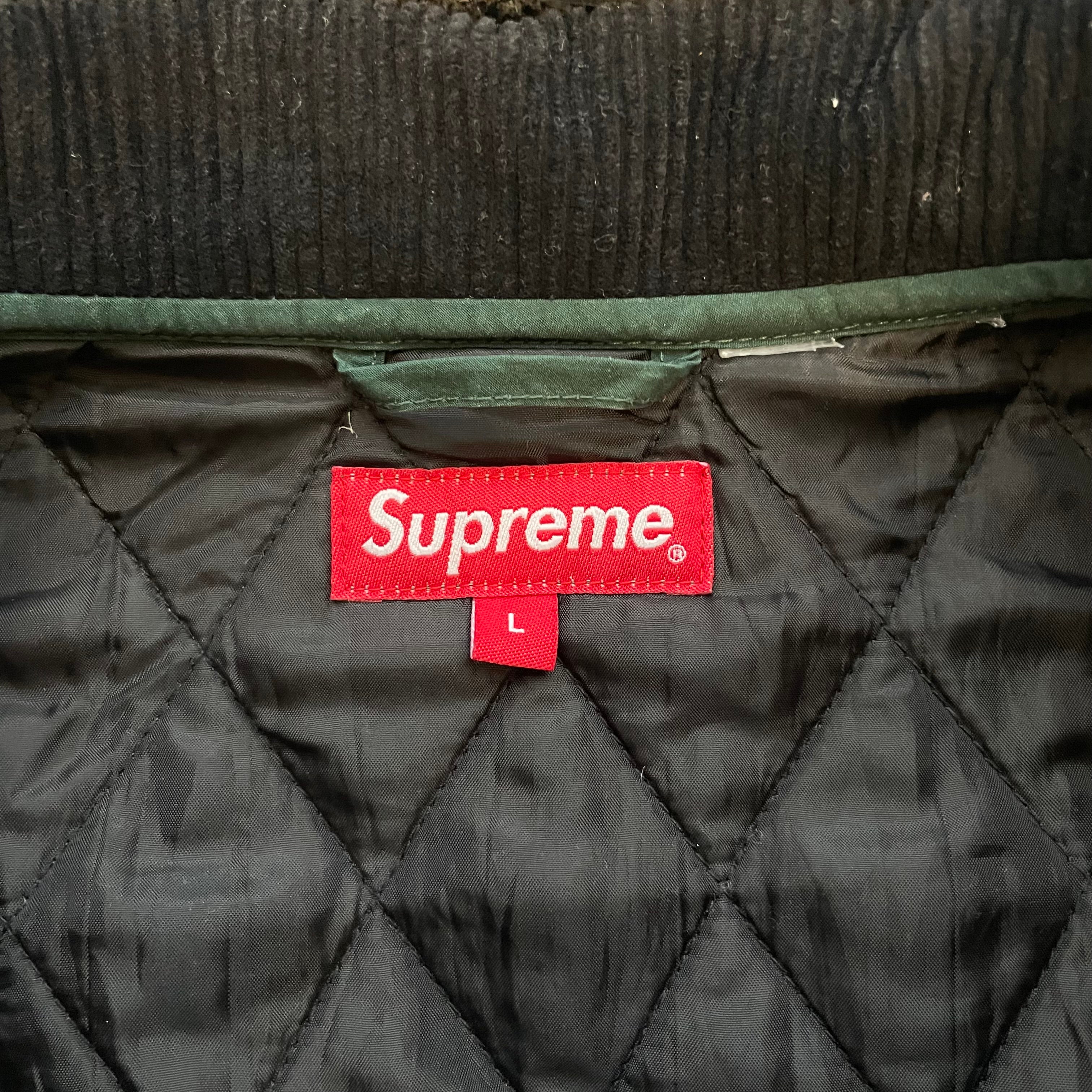 Supreme/Quilted Jkt/L/Nylon/GRN/All Over Print/gold chain all over view 3