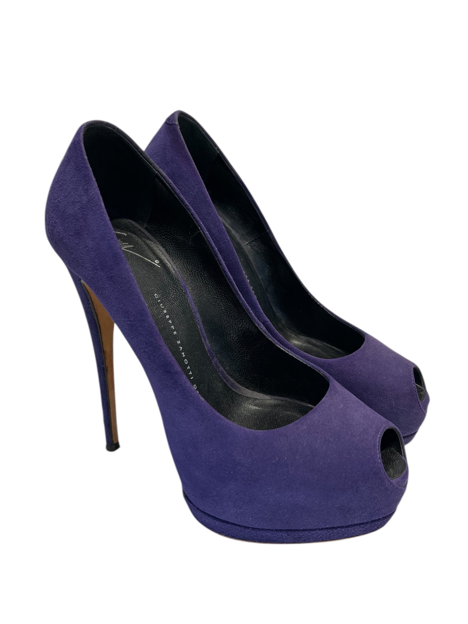 GIUSEPPE ZANOTTI DESIGN/Heels/US 8/Suede/PPL/SUEDE PURPLE HEELS view 1