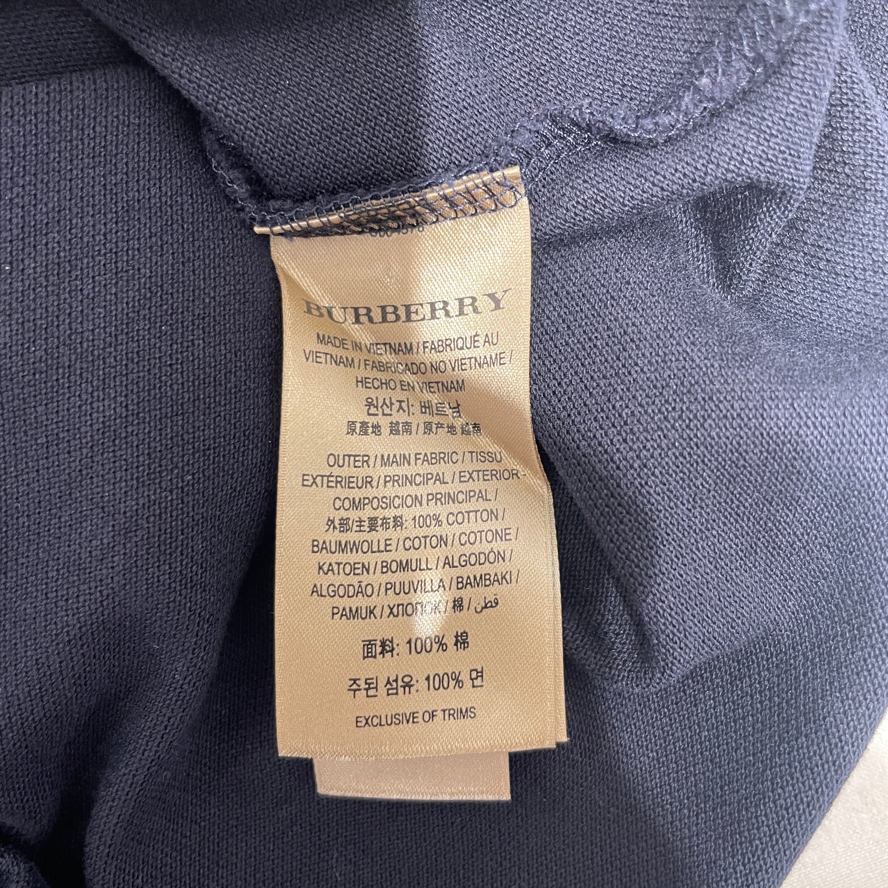 BURBERRY LONDON/Polo Shirt/L/Cotton/NVY/ view 4