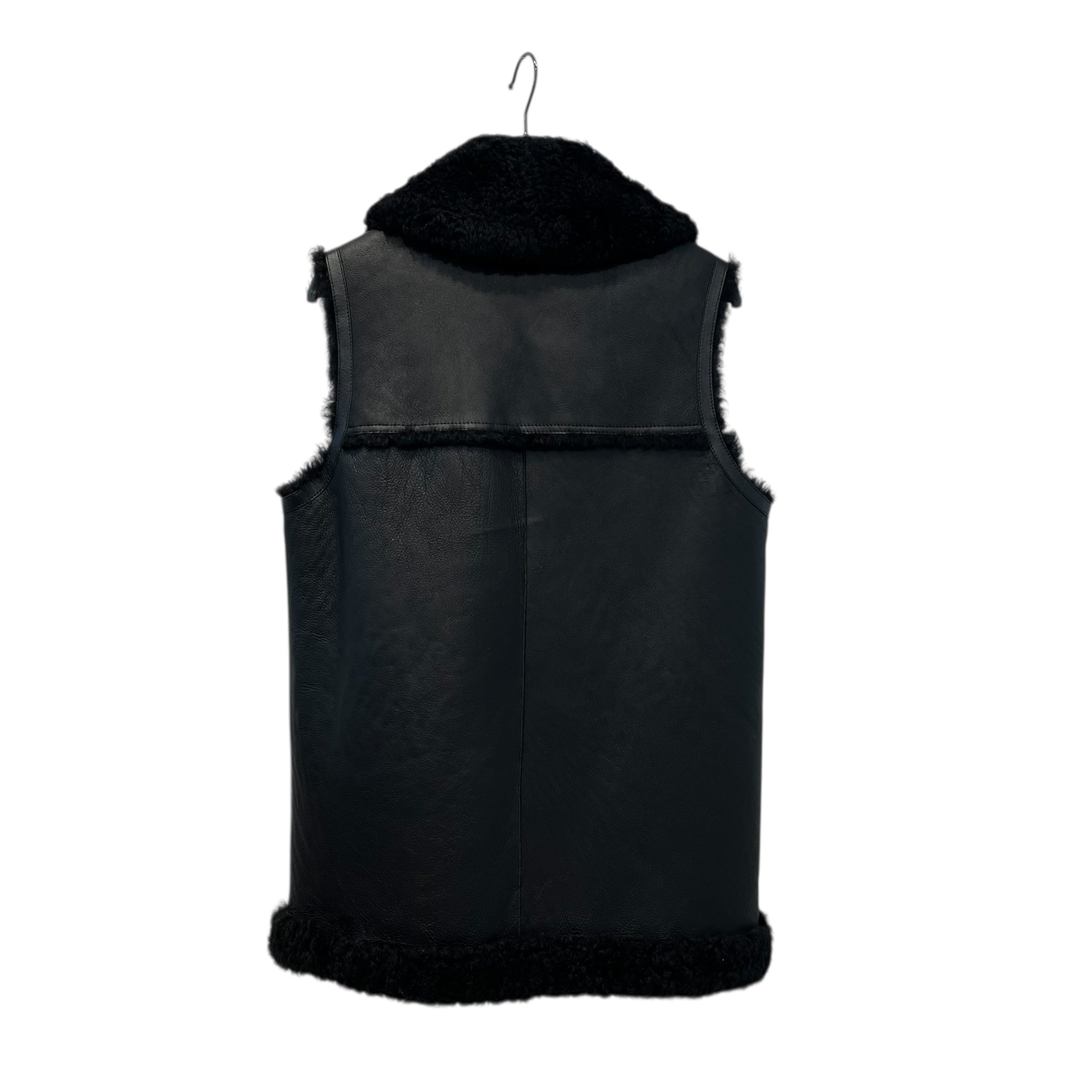 COACH/Vest/XS/Leather/BLK/Shearling view 2