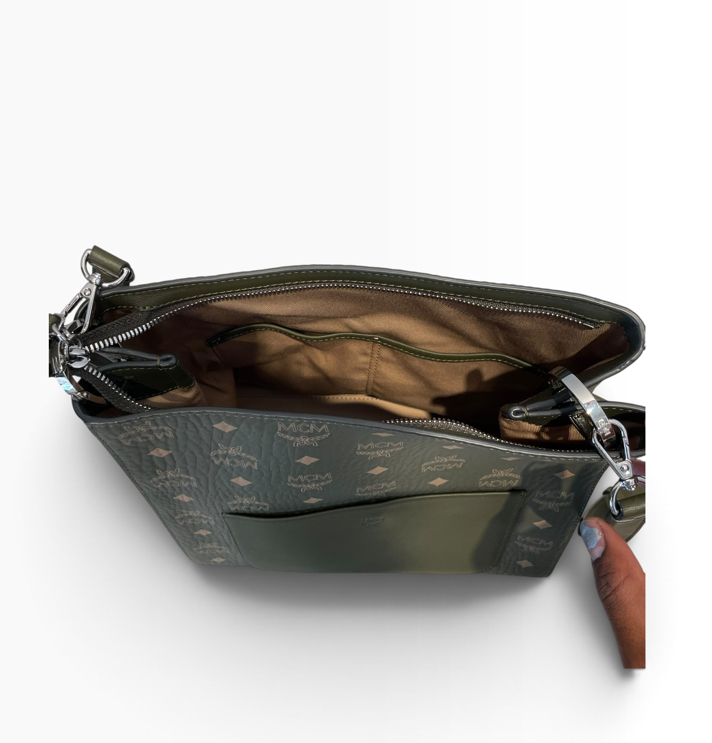 MCM/Cross Body Bag/Monogram/Leather/GRN/AREN VISETOS SEA TURTLE view 3