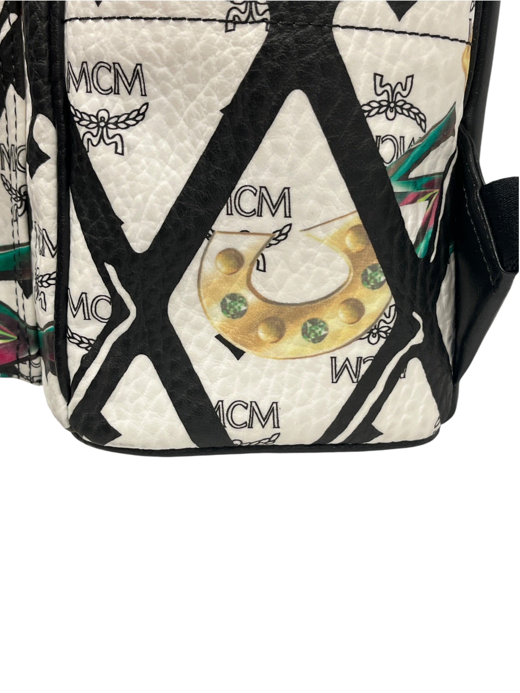 MCM/Backpack/All Over Print/Leather/WHT/ view 11