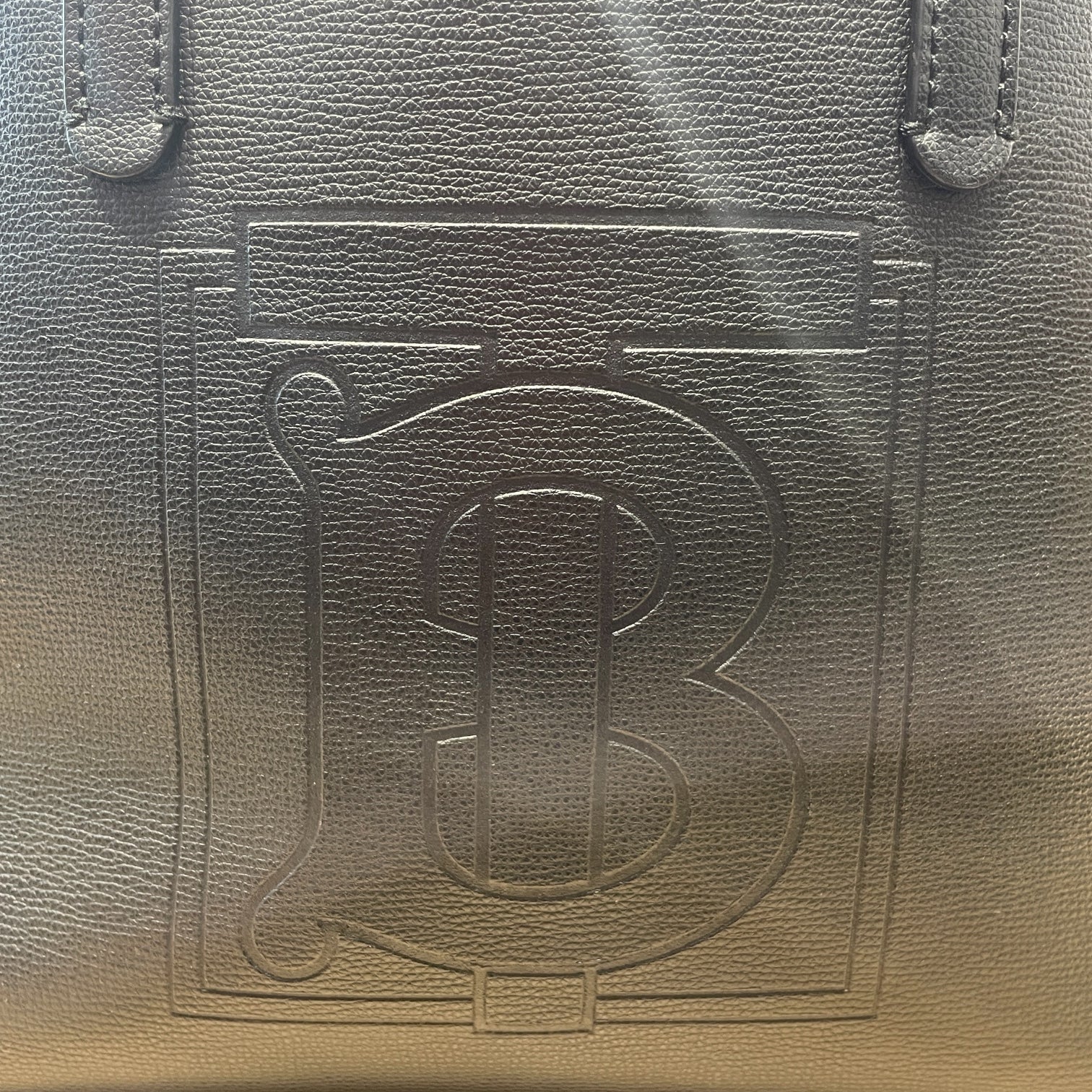 BURBERRY LONDON/Tote Bag/Leather/BLK/TB EMBOSSED BURBERRY TOTE BAG view 6