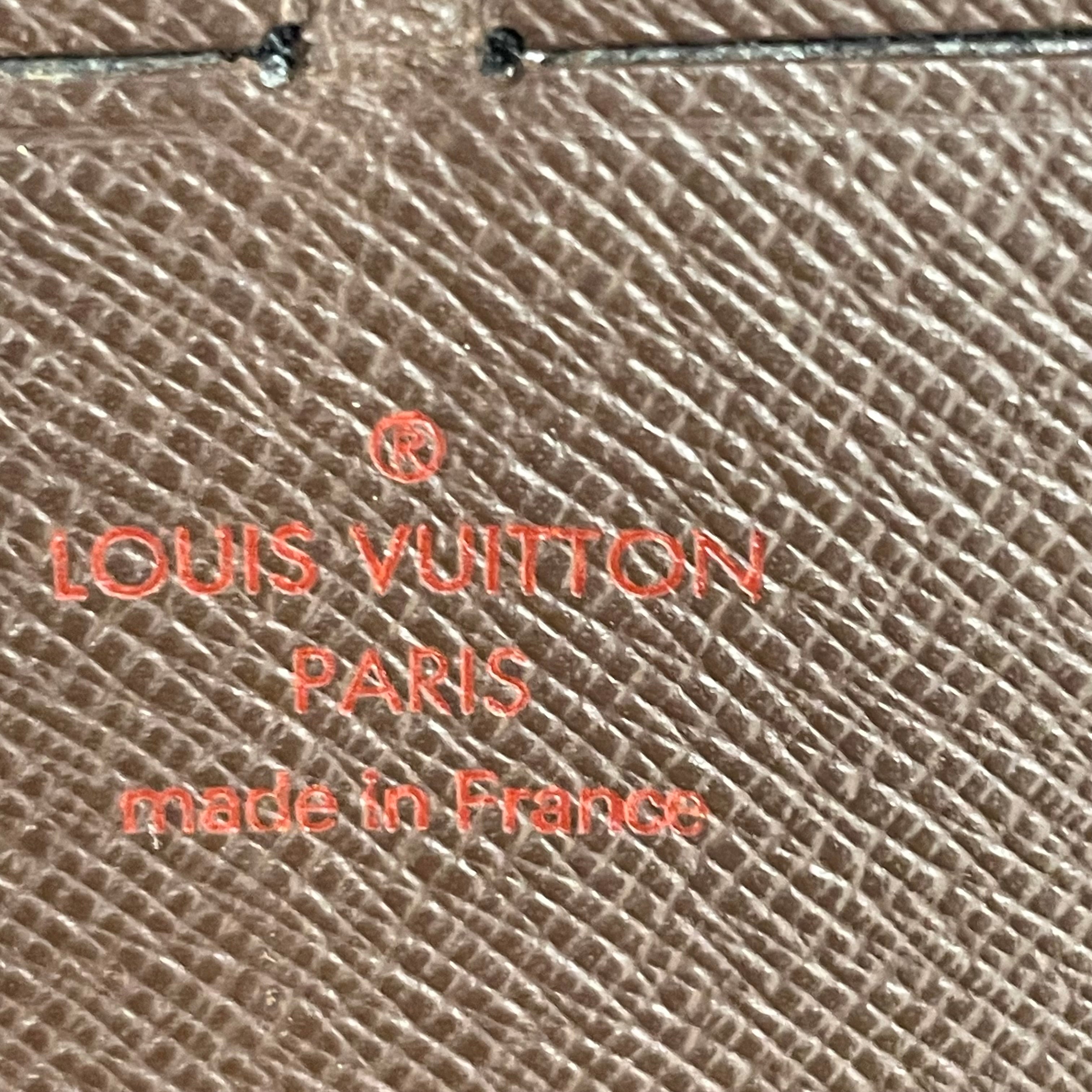 LOUIS VUITTON/Long Wallet/All Over Print/Leather/MLT/L's/damier ebene/red logo in/gld h view 4