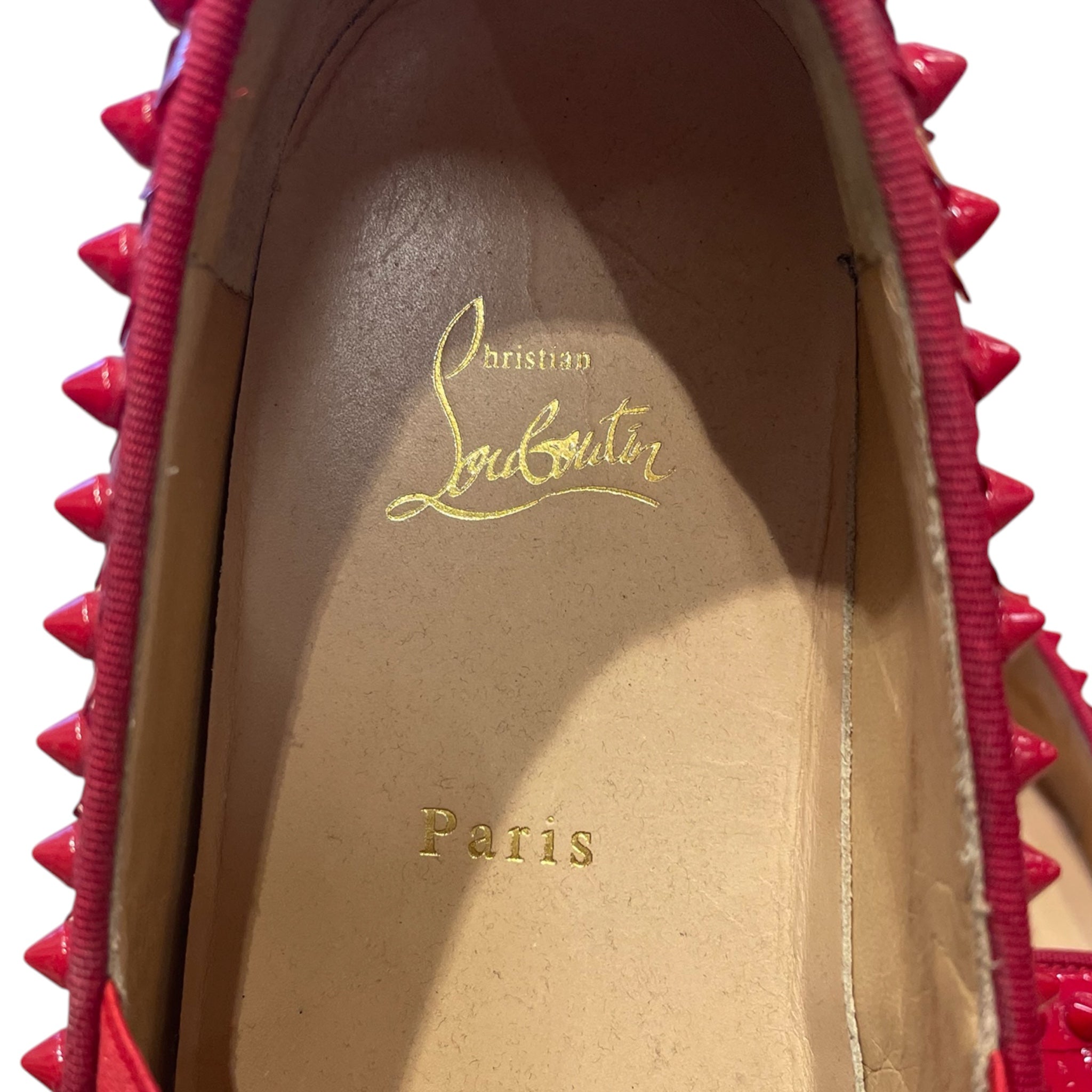Christian Louboutin/Low-Sneakers/EU 44/Animal Pattern/Leather/RED/ view 3