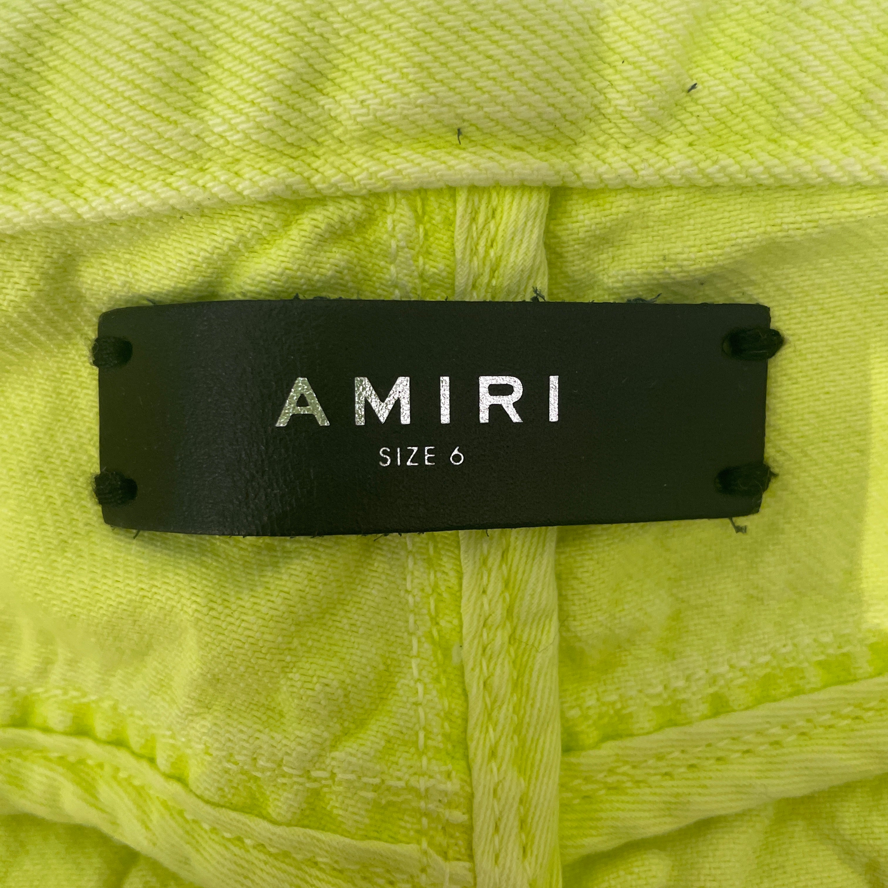 AMIRI/Skirt/6/Denim/YEL/FOLD OVER NEON SKIRT view 3