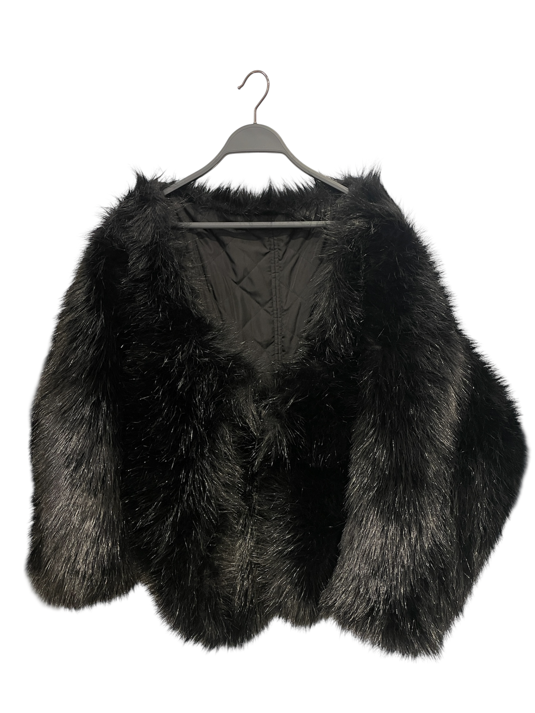 entire studios/Coat/Fake Fur/BLK/ view 1
