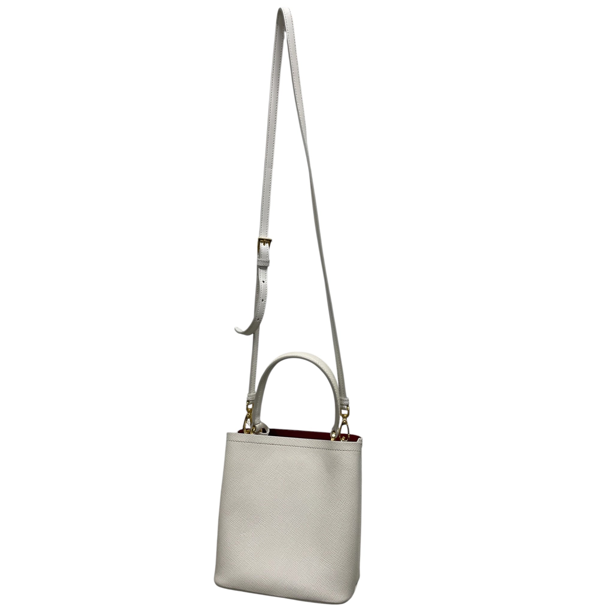 PRADA/Cross Body Bag/Leather/WHT/RED CHARMS, TTDYCM6 view 2